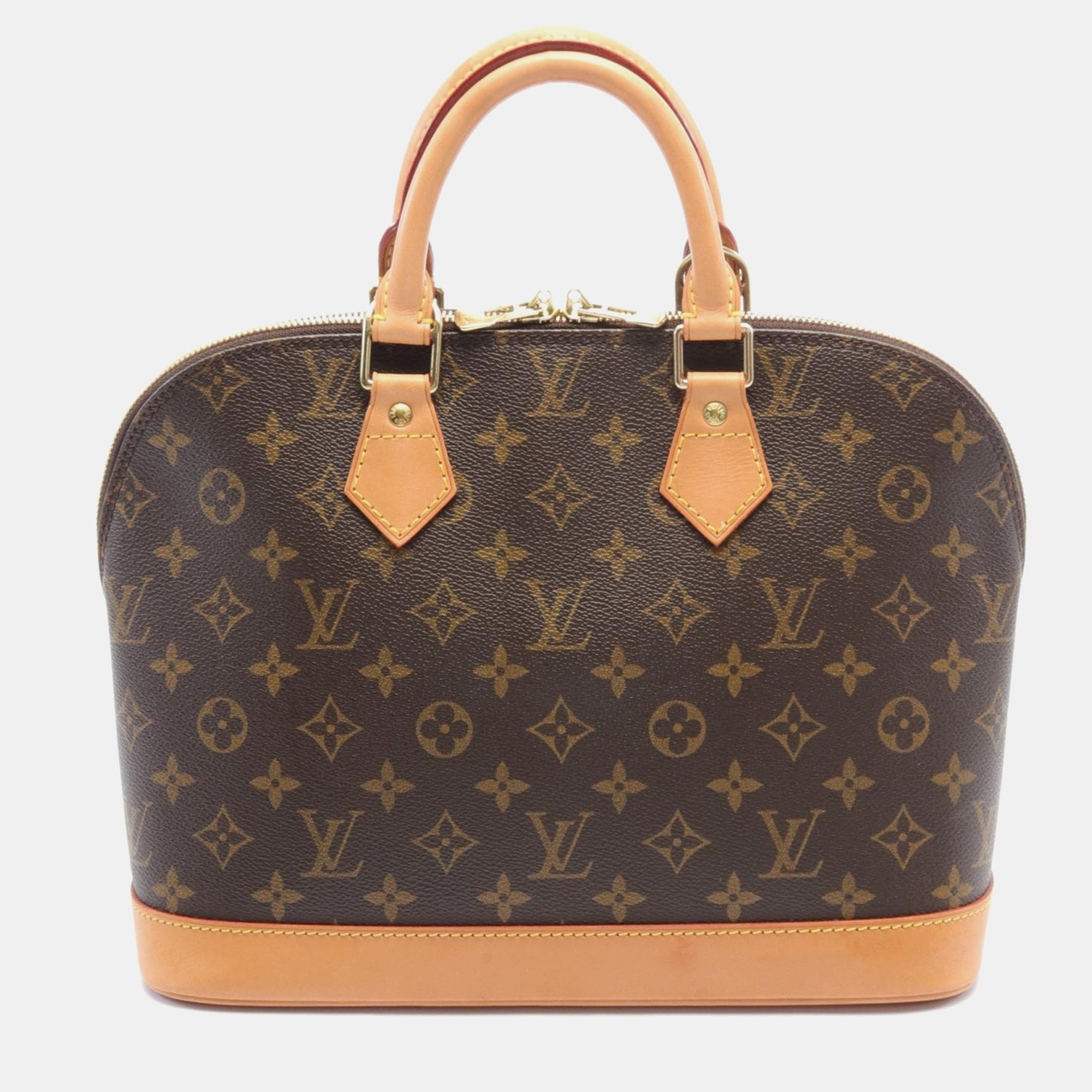 

Louis Vuitton Brown Canvas Alma PM Satchel Bag