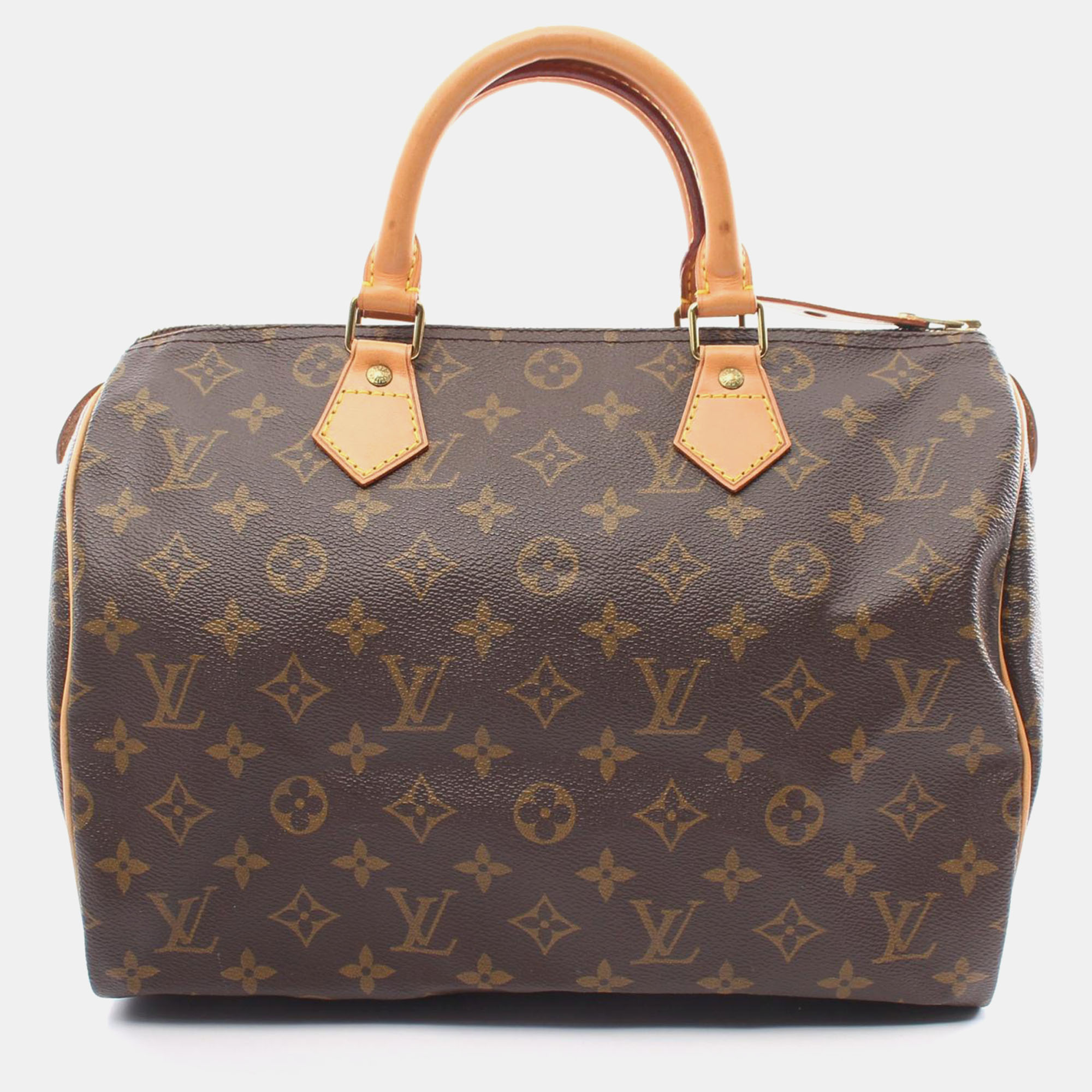 Pre-owned Louis Vuitton Brown Canvas Speedy 30 Satchel Bag