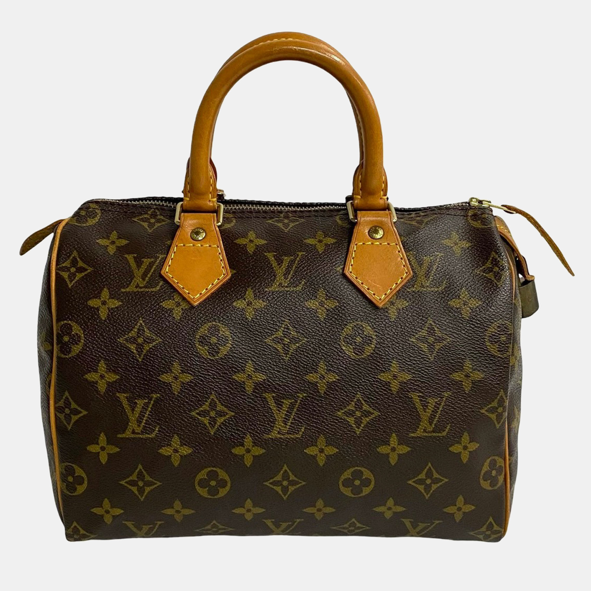 

Louis Vuitton Brown Canvas Speedy 25 Satchel Bag