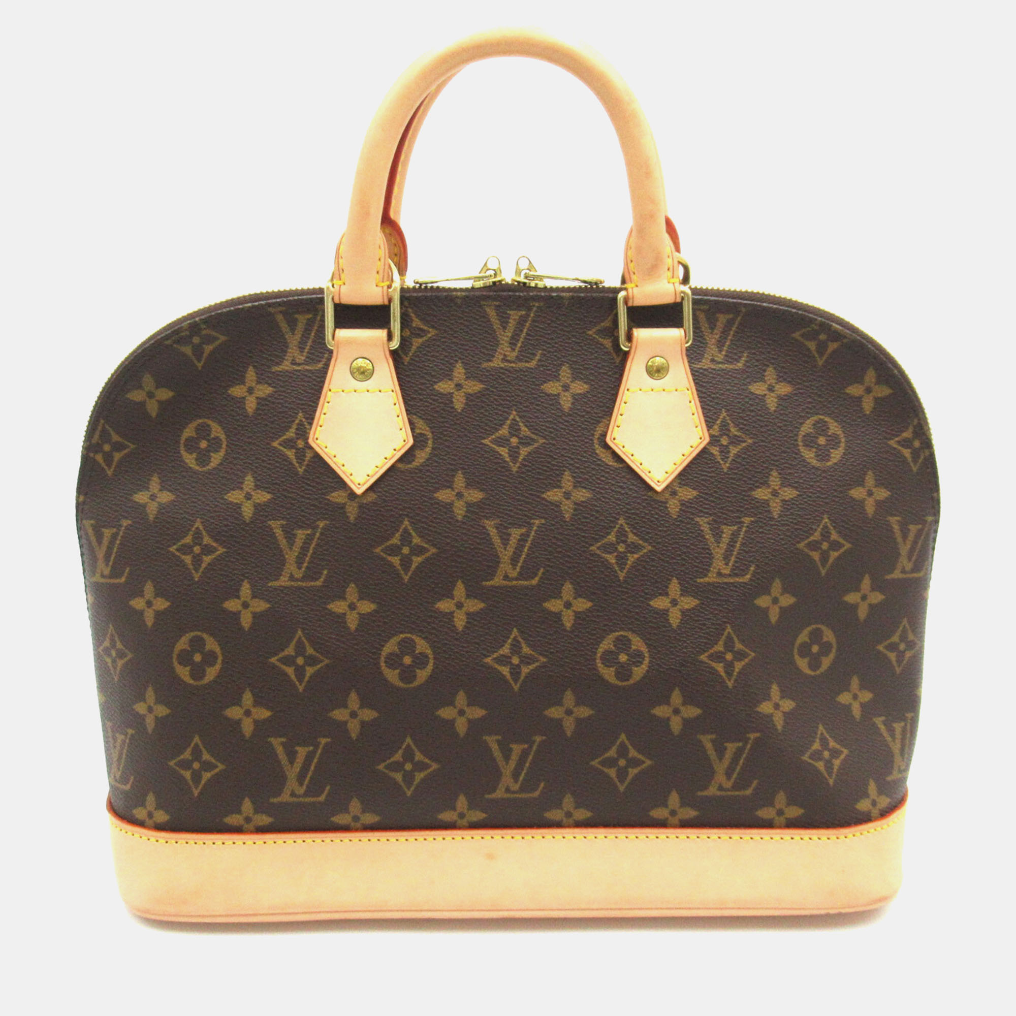 

Louis Vuitton Brown Leather PM Alma Satchel Bag