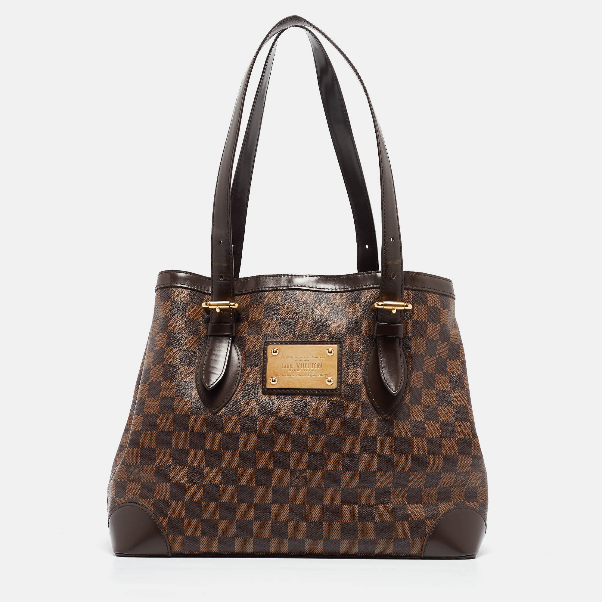 

Louis Vuitton Damier Ebene Canvas Hampstead MM Bag, Brown