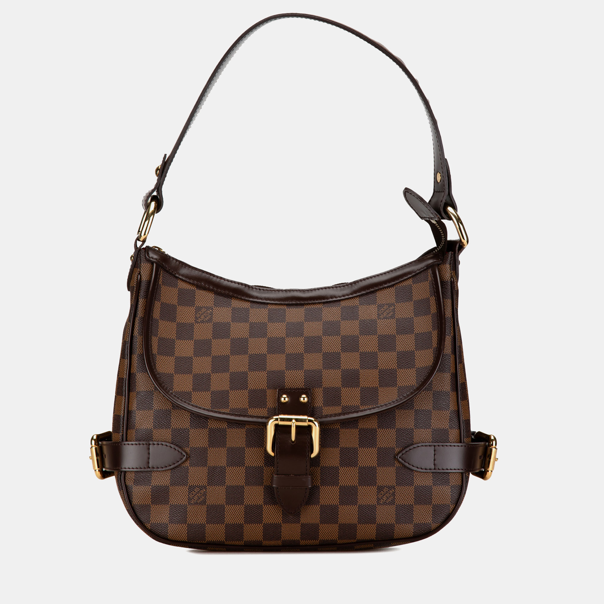 Pre-owned Louis Vuitton Damier Ebene Highbury Bag In Brown