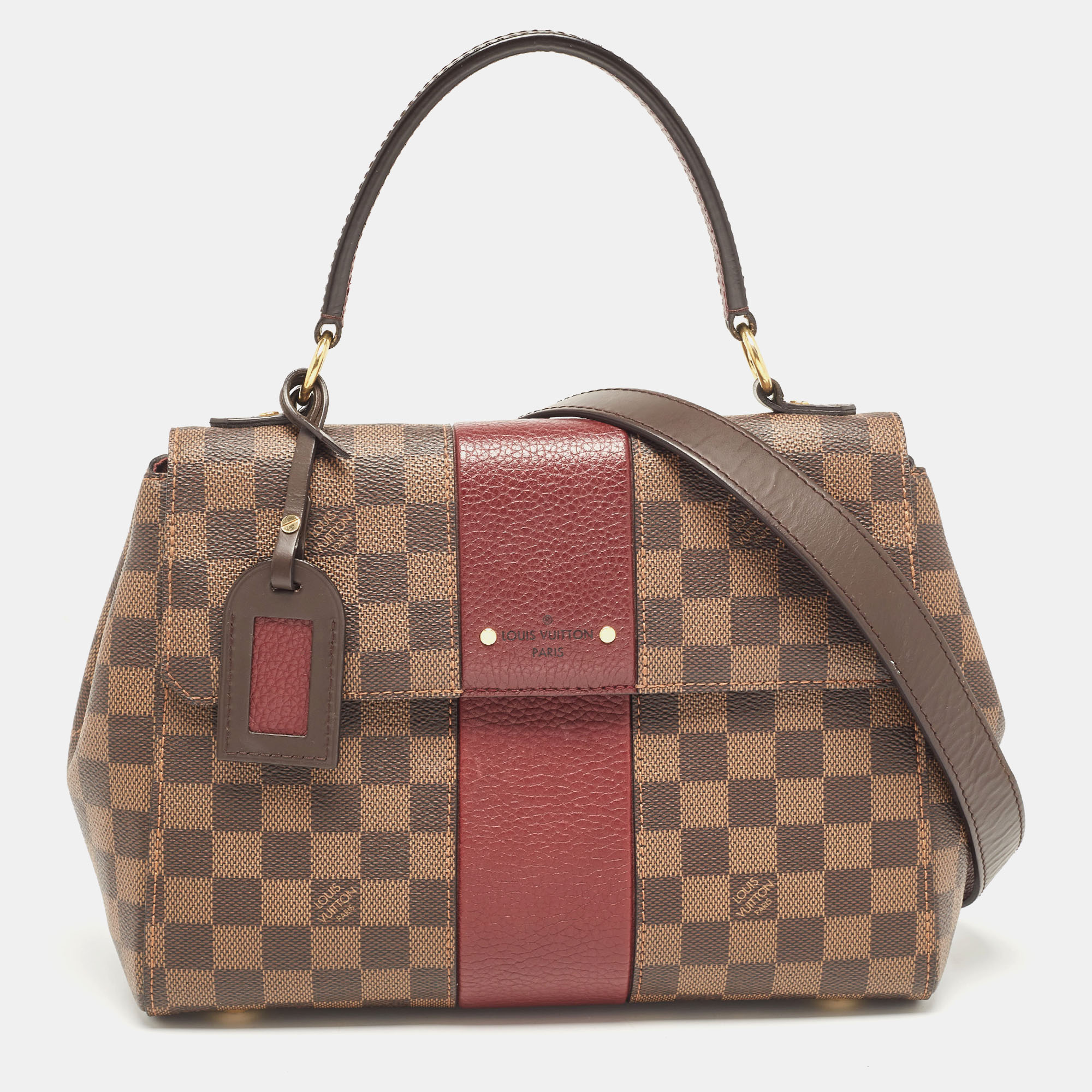 

Louis Vuitton Bordeaux Damier Ebene Canvas Bond Street Bag, Burgundy