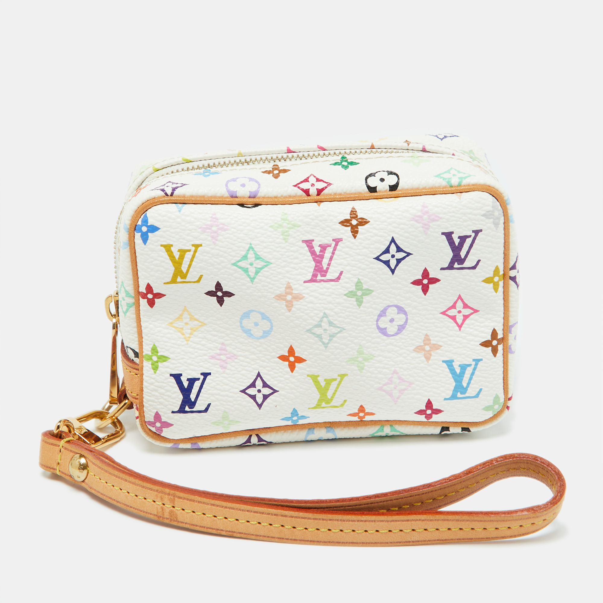 

Louis Vuitton White Monogram Multicolore Canvas Wapity Pouch, Multicolor