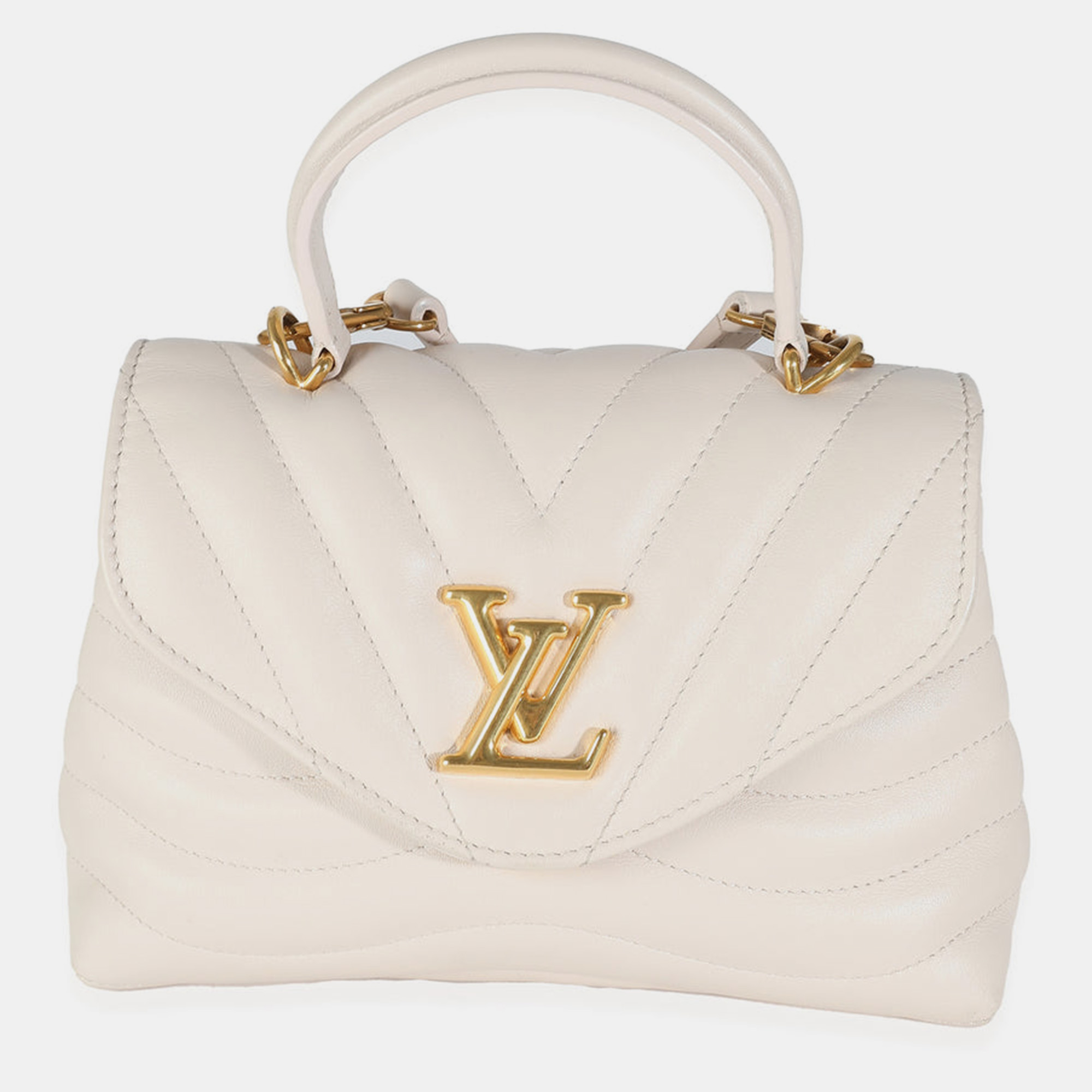 

Louis Vuitton Ivory Leather New Wave Hold Me Shoulder Bag, Cream