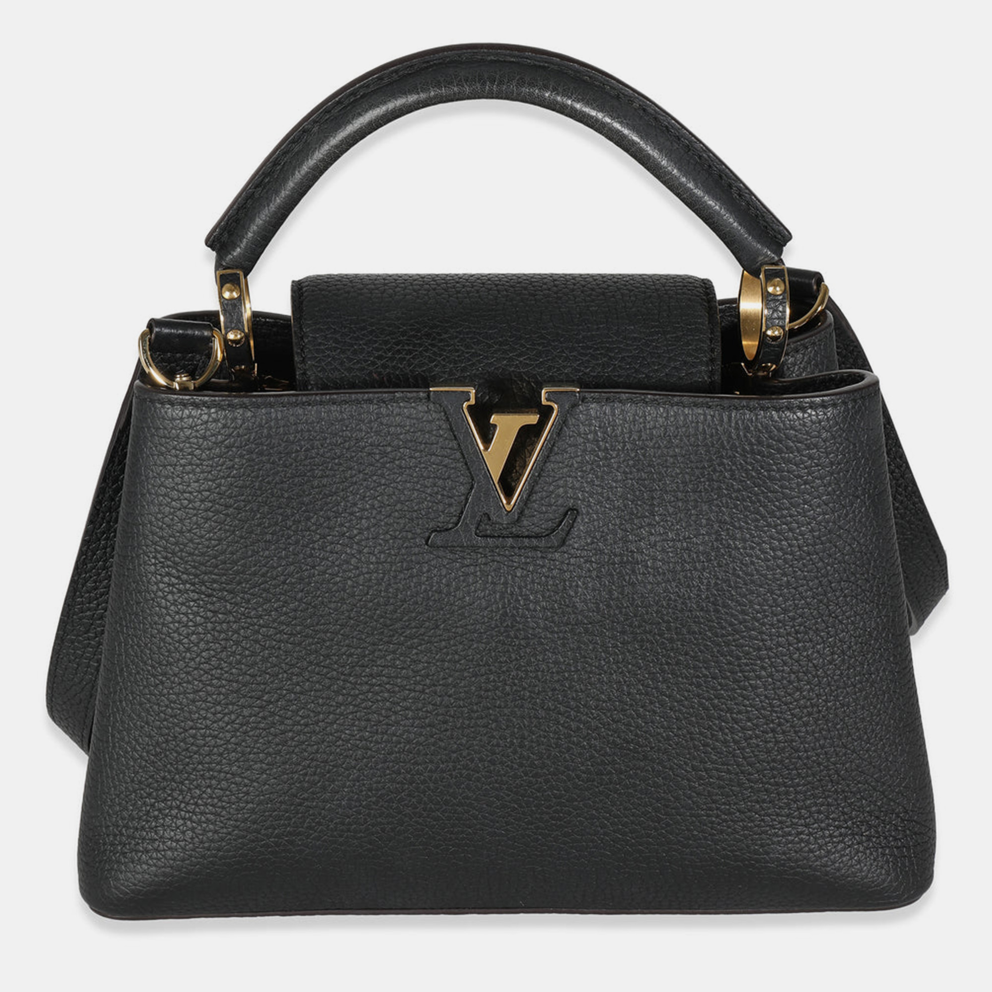 

Louis Vuitton Black Taurillon Leather Capucines BB Top Handle Bag