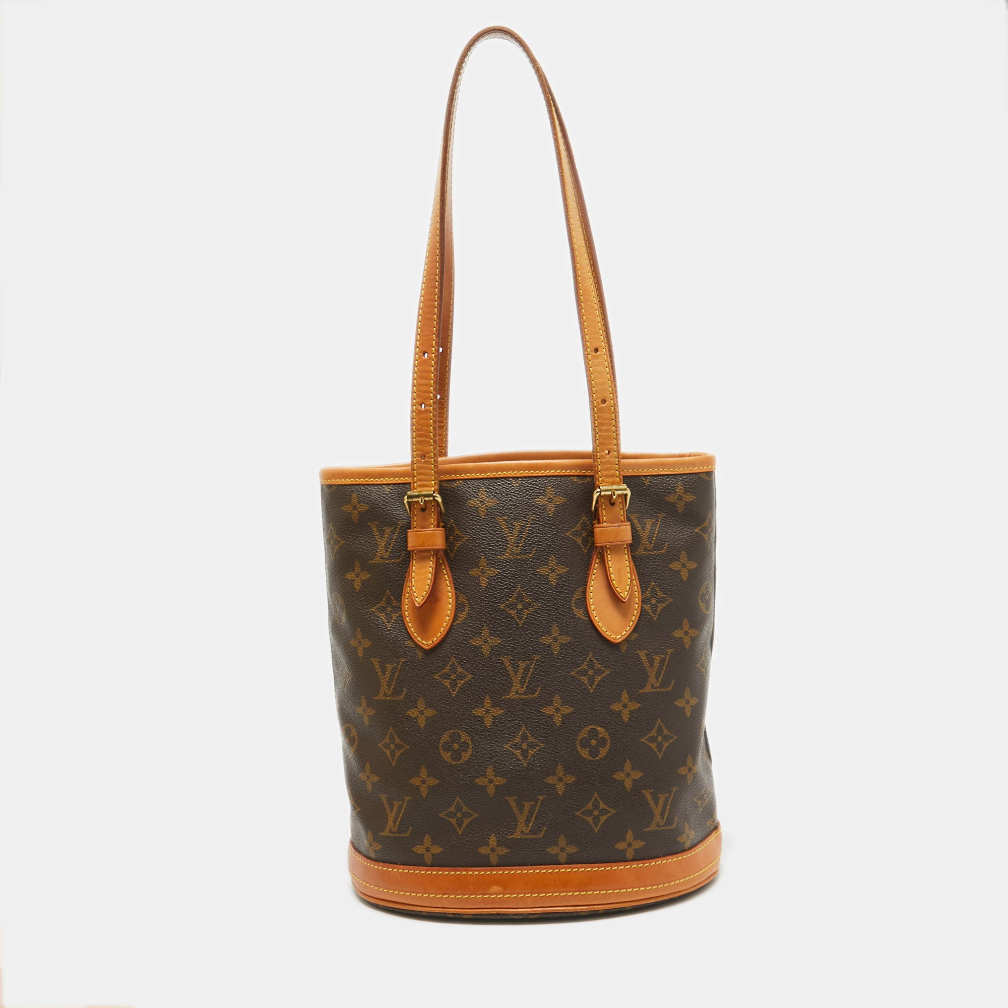 

Louis Vuitton Monogram Canvas Bucket PM Bag, Brown