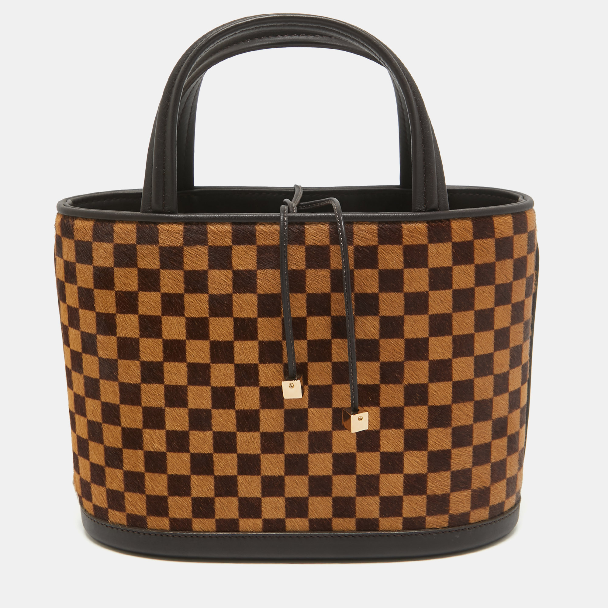 

Louis Vuitton Damier Ebene Sauvage Calfhair Impala Bag, Brown