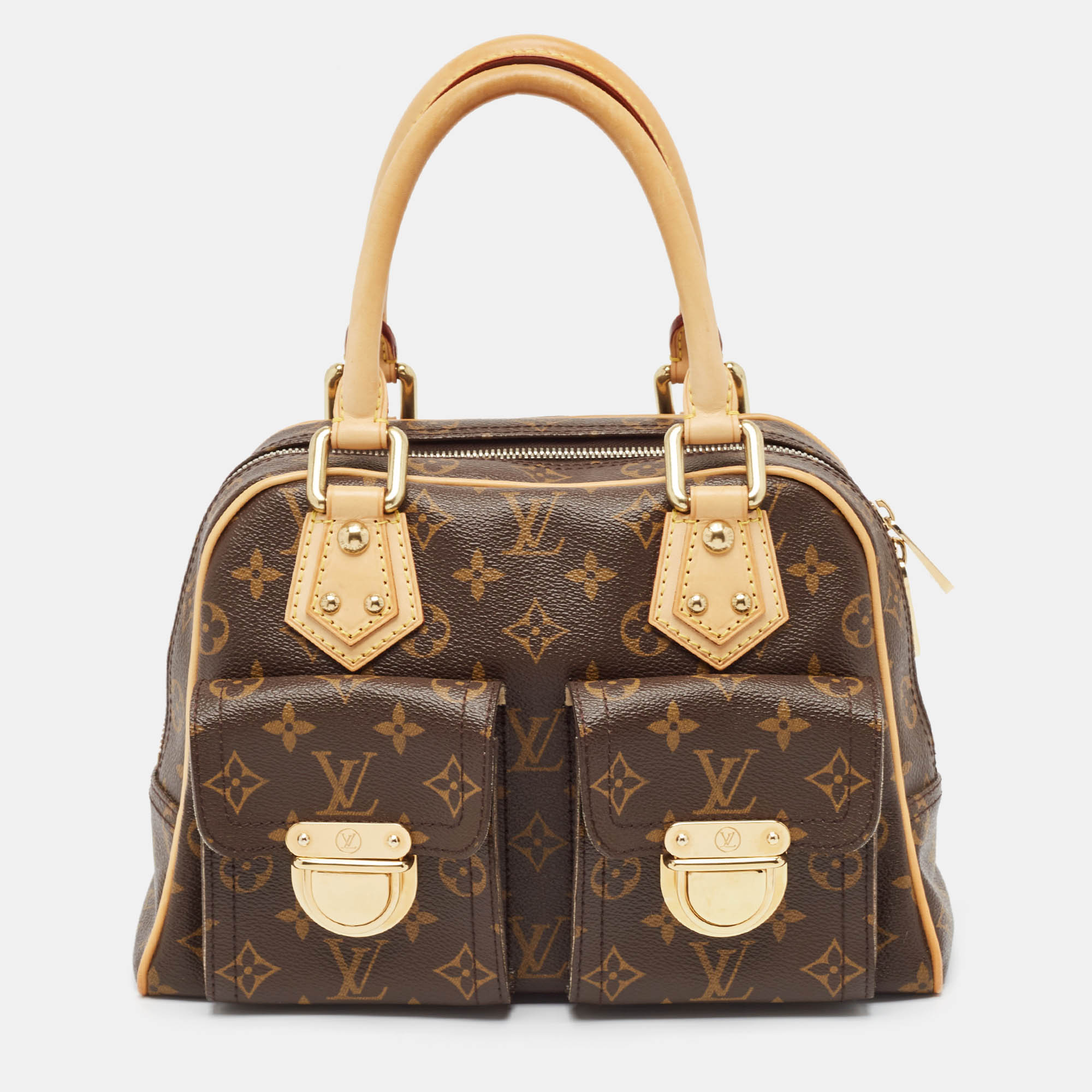 

Louis Vuitton Monogram Canvas Manhattan PM Bag, Brown