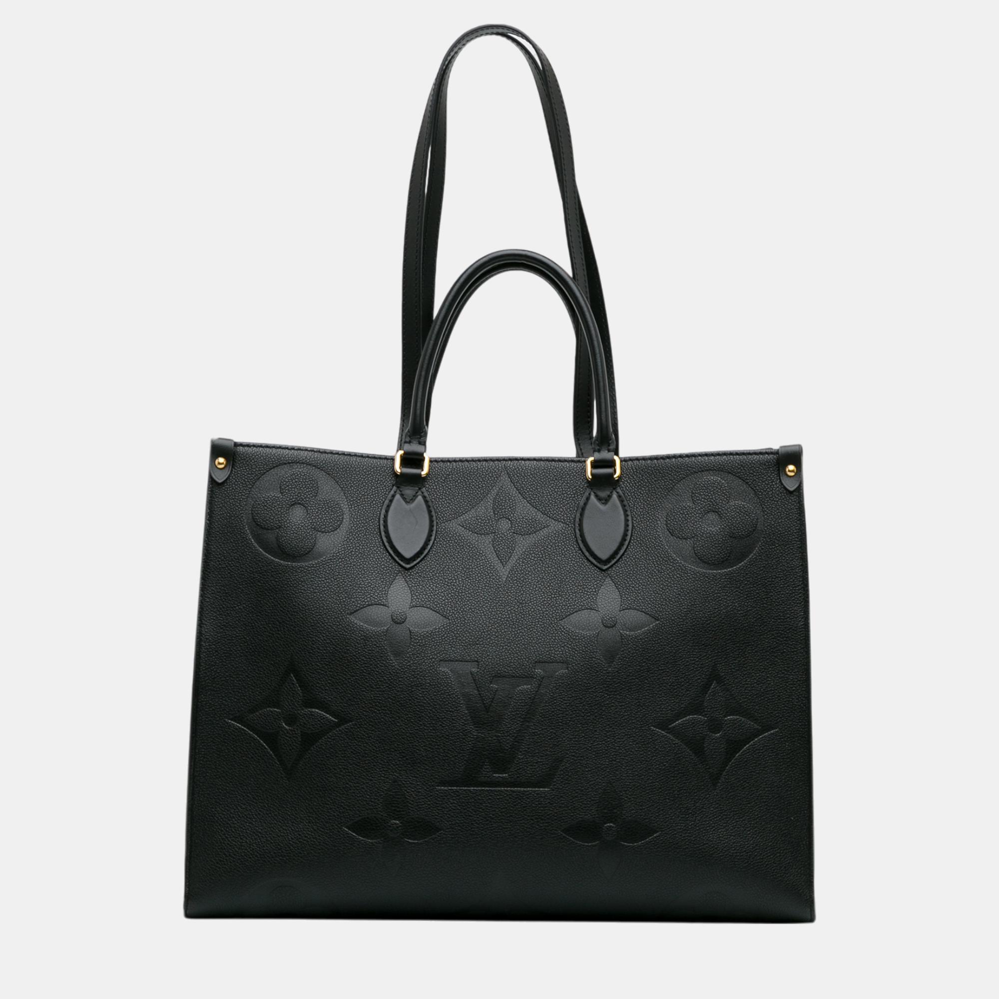 

Louis Vuitton Black Monogram Empreinte Leather Onthego GM Tote Bag