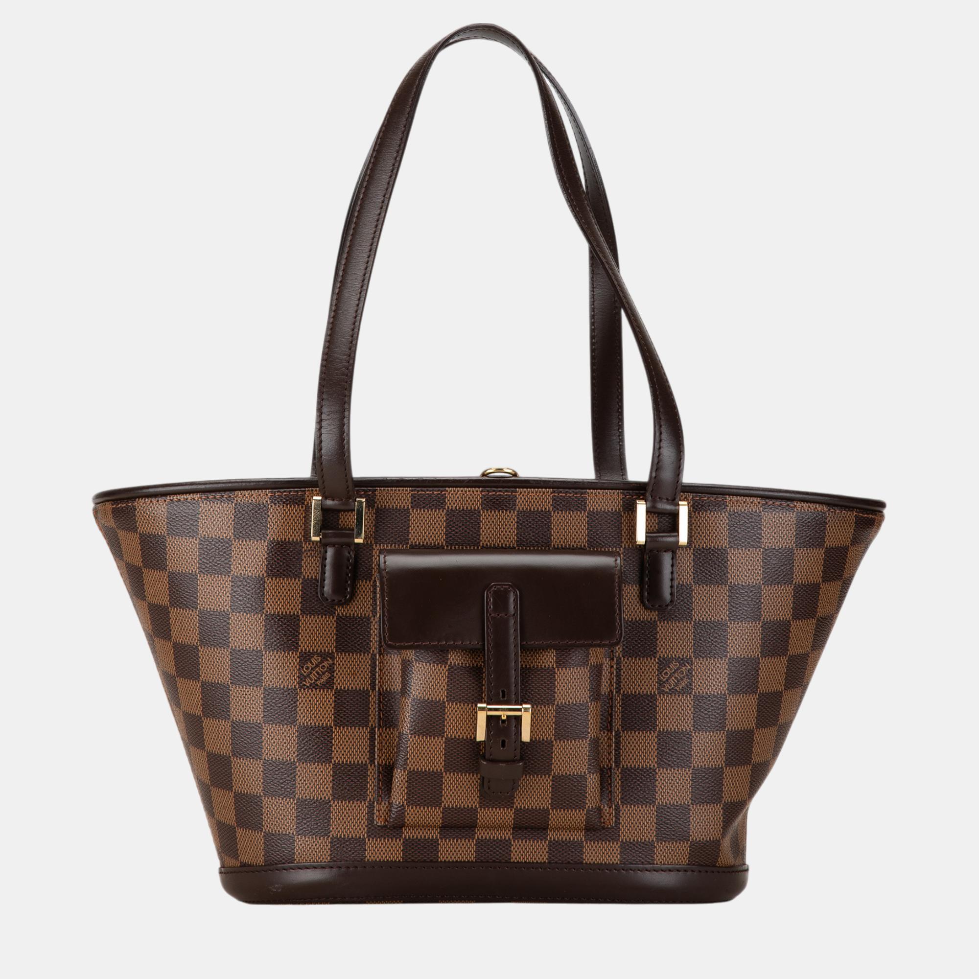 

Louis Vuitton Brown Damier Ebene Manosque PM