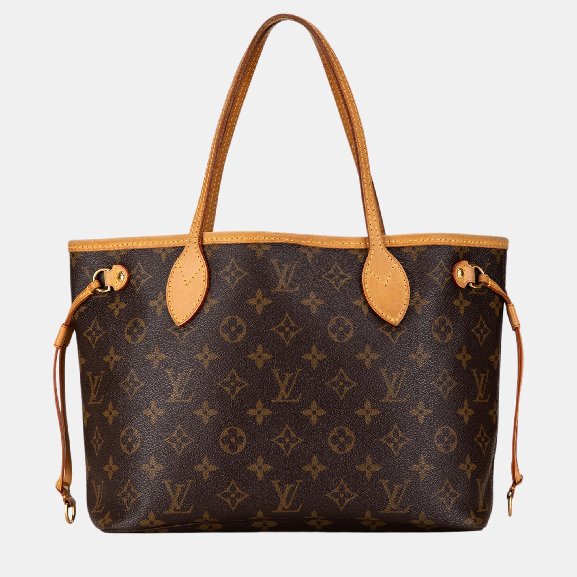 

Louis Vuitton Brown Monogram Neverfull PM