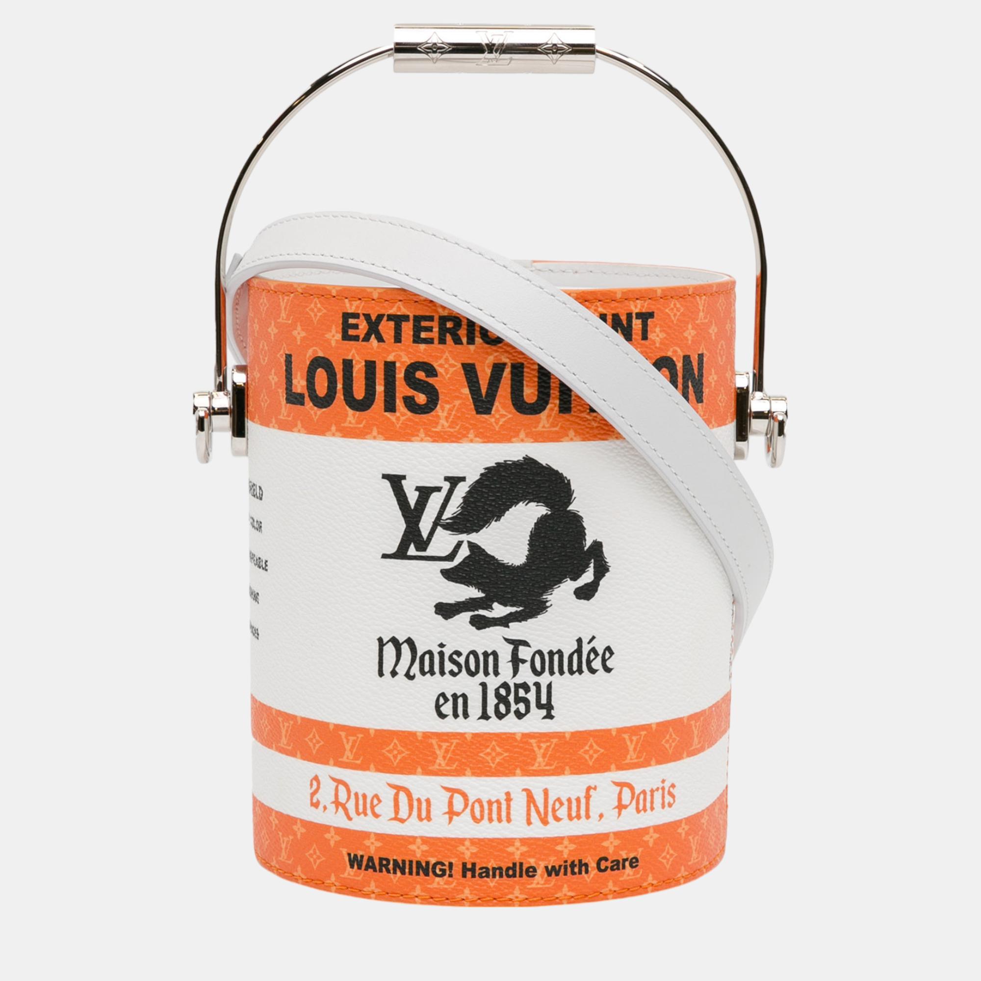 

Louis Vuitton White Monogram Canvas Paint Can Shoulder Bag