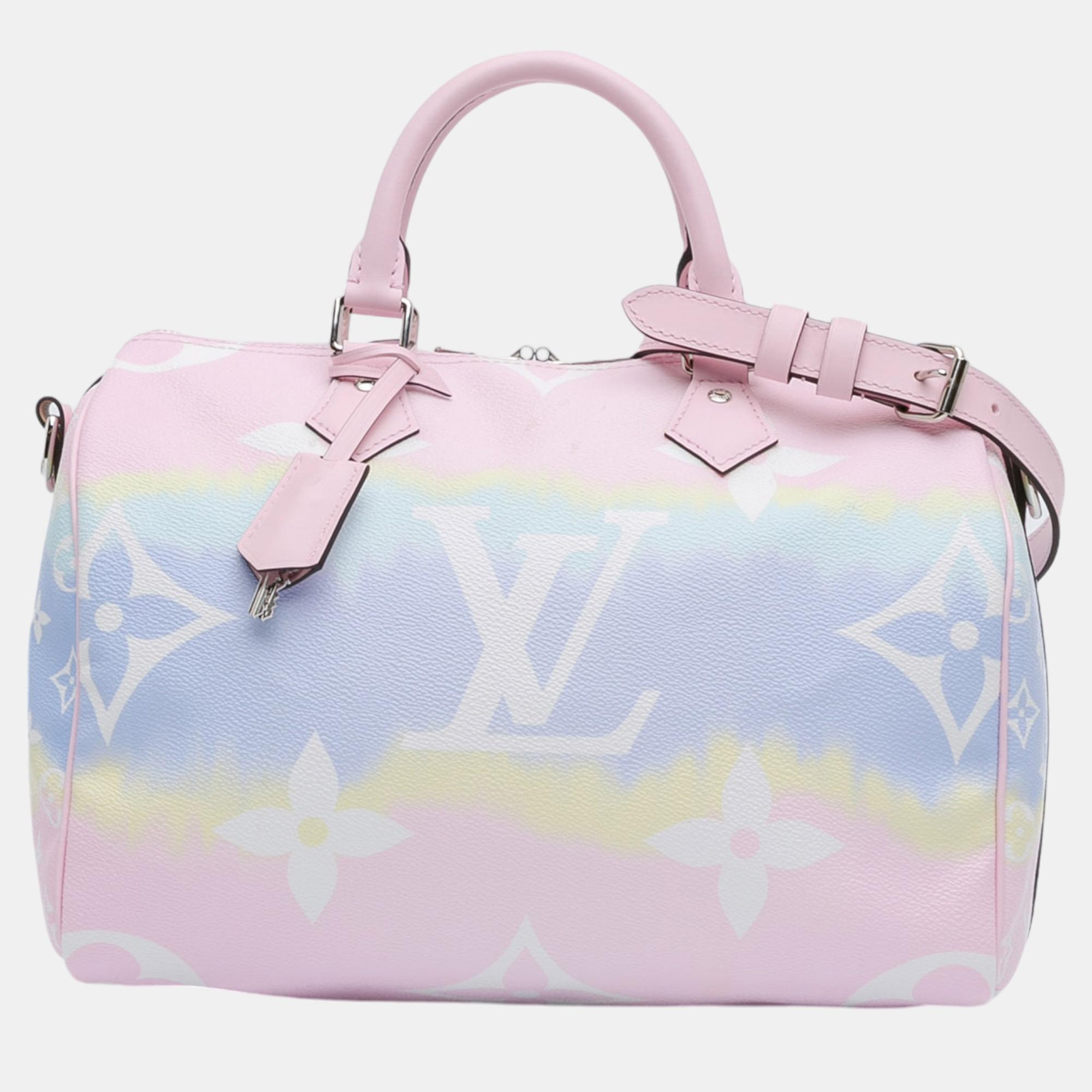 

Louis Vuitton Pink/Blue Monogram Giant Canvas Escale Speedy Bandouliere 30 Shoulder Bag