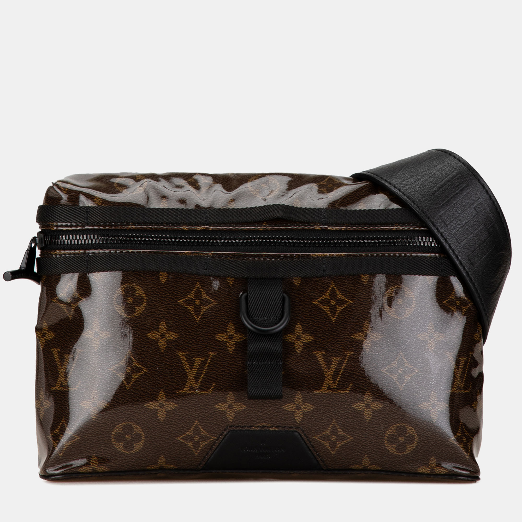 Pre-owned Louis Vuitton Monogram Glaze Messenger Pm In Brown