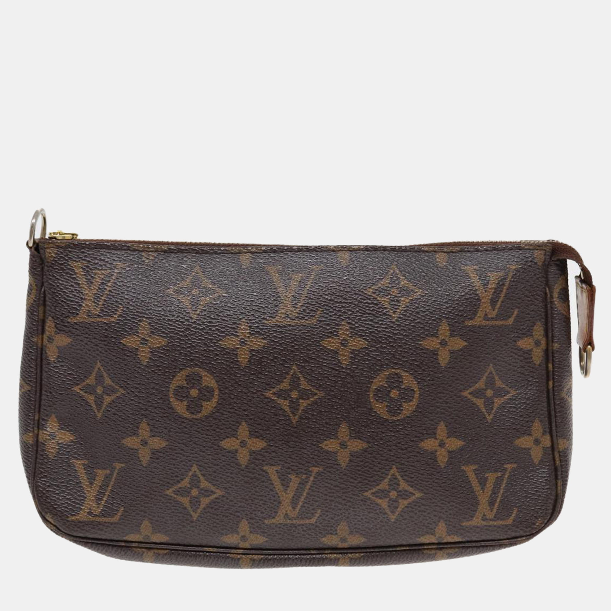 Pre-owned Louis Vuitton Brown Monogram Canvas Pochette Accessoires Clutch Bag