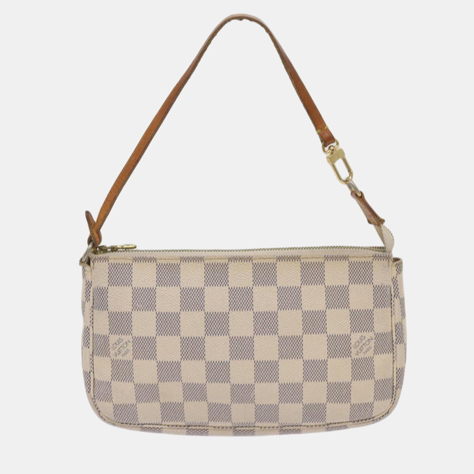 

Louis Vuitton White Damier Azur Canvas Pochette Accessoires Clutch Bag, Grey