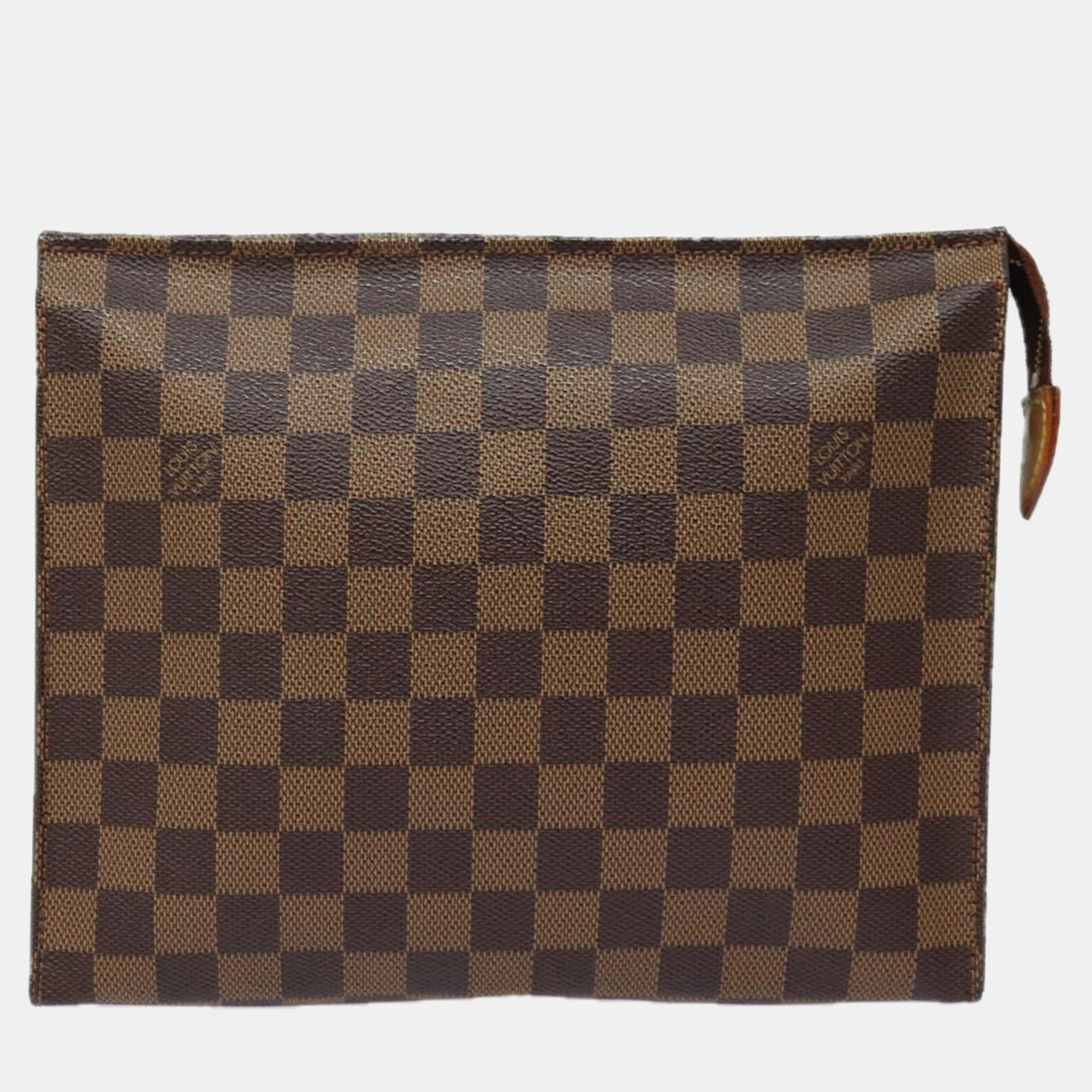 

Louis Vuitton Brown Damier Ebene Canvas Pochette Toilette Clutch Bag