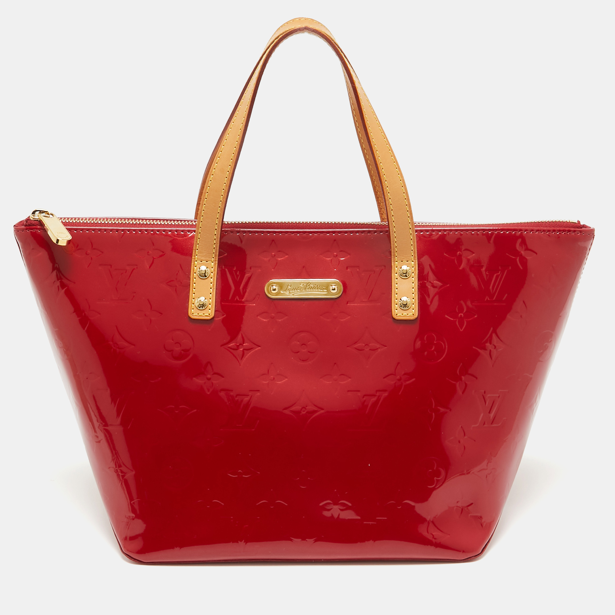 

Louis Vuitton Pomme D’amour Monogram Vernis Bellevue PM Bag, Red