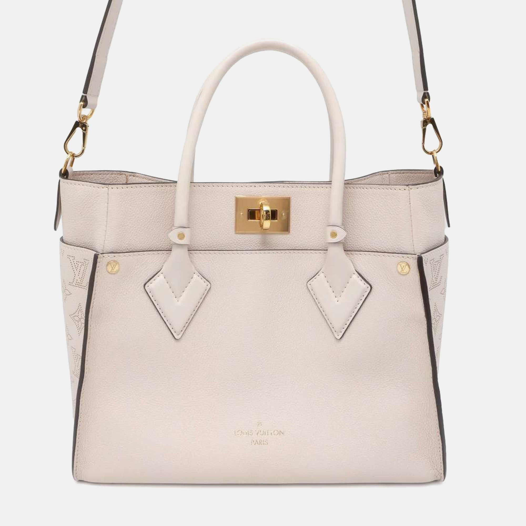 

Louis Vuitton Beige Mahina On My Side Satchel Bag