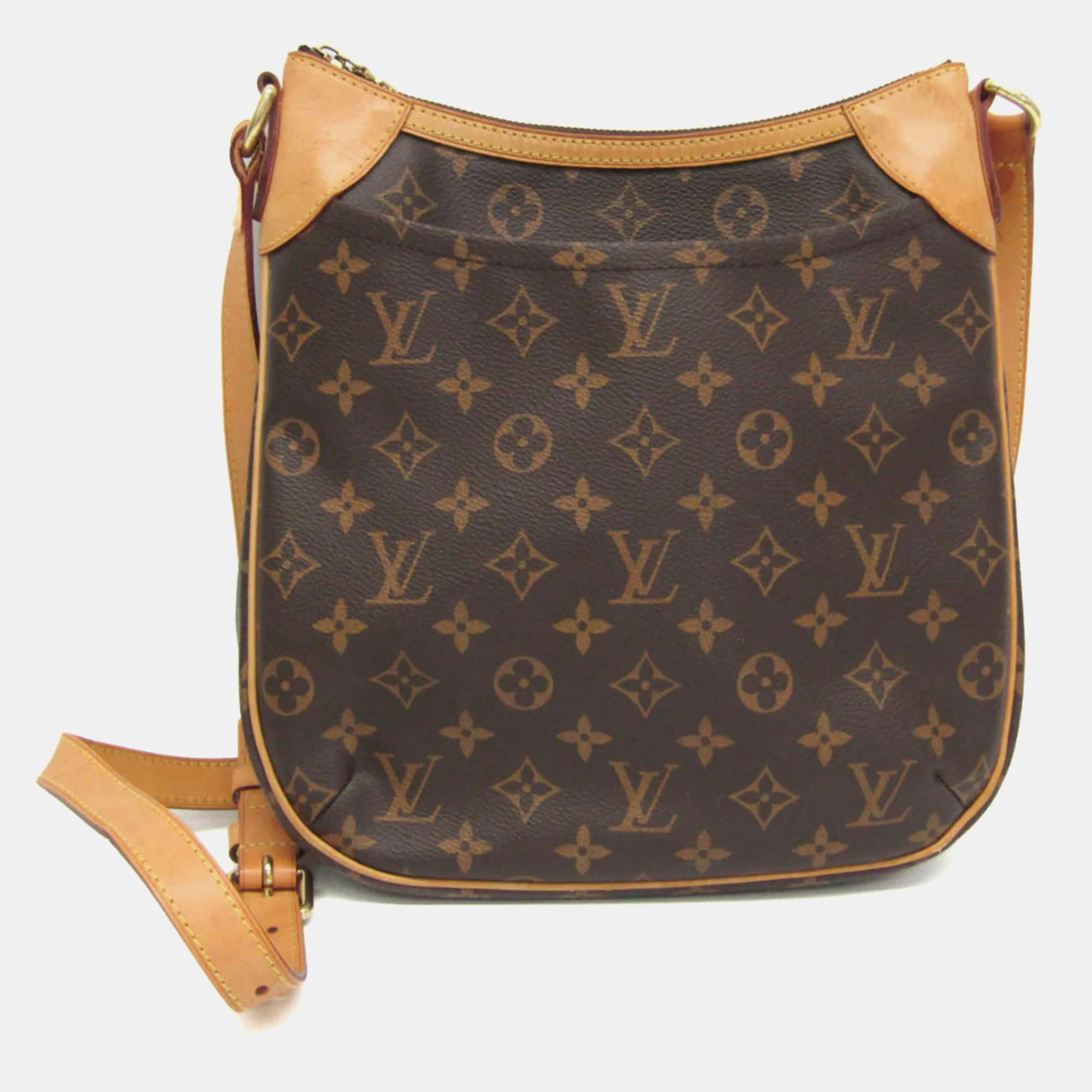 Pre-owned Louis Vuitton Brown Canvas Pm Odeon Shoulder Bag