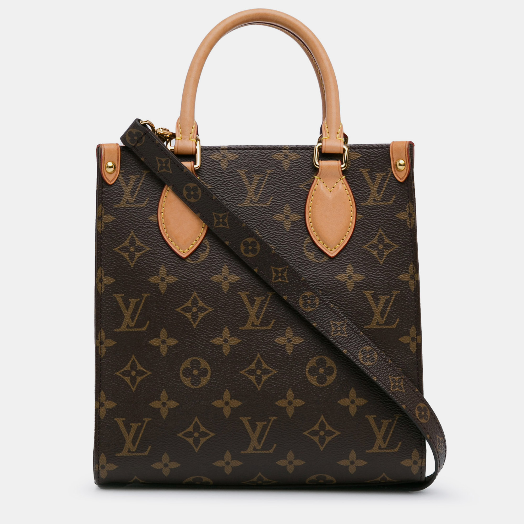 

Louis Vuitton Monogram Sac Plat BB Bag, Brown