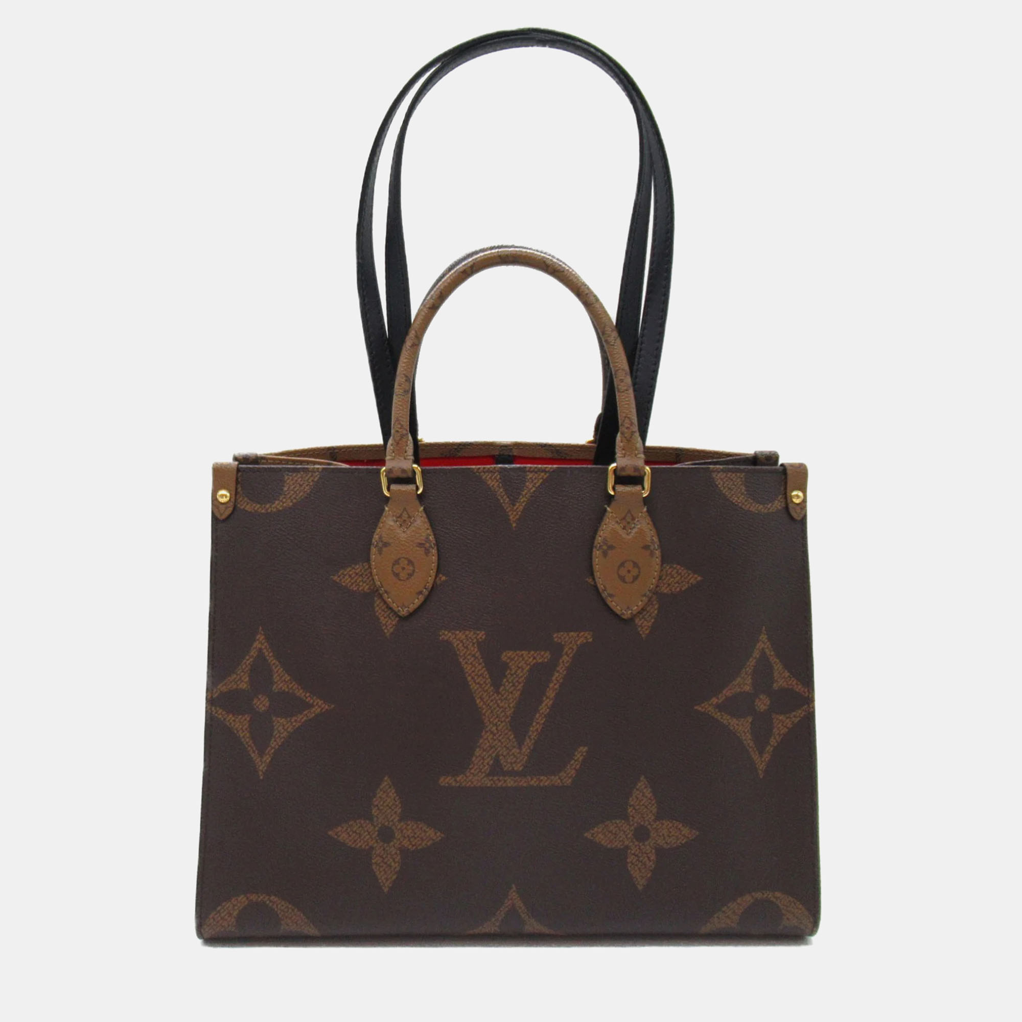 Pre-owned Louis Vuitton Brown Canvas Mm Onthego Tote Bag