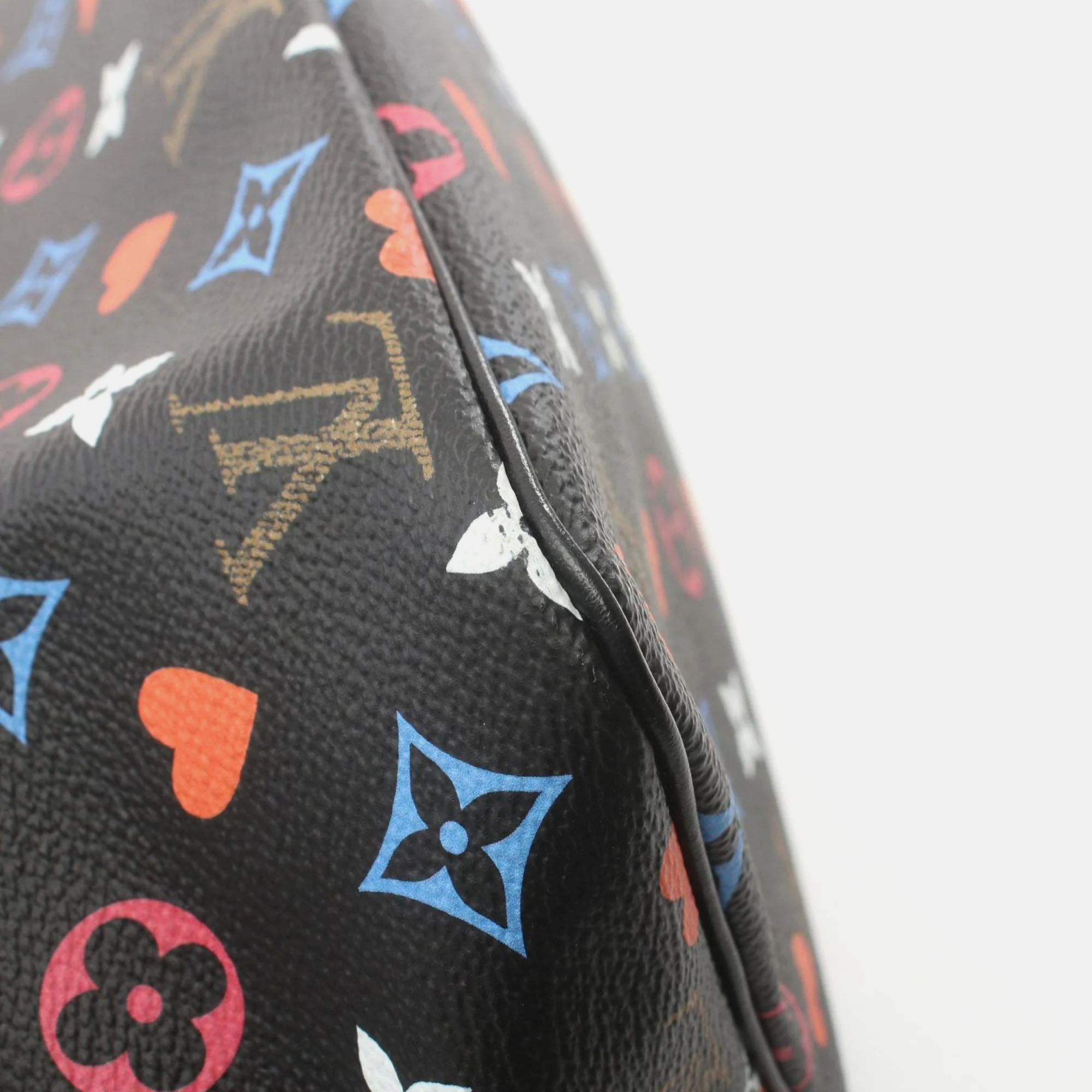 Louis Vuitton Black Multicolor Monogram Coated Canvas Game On Neverfull MM Tote Bag 