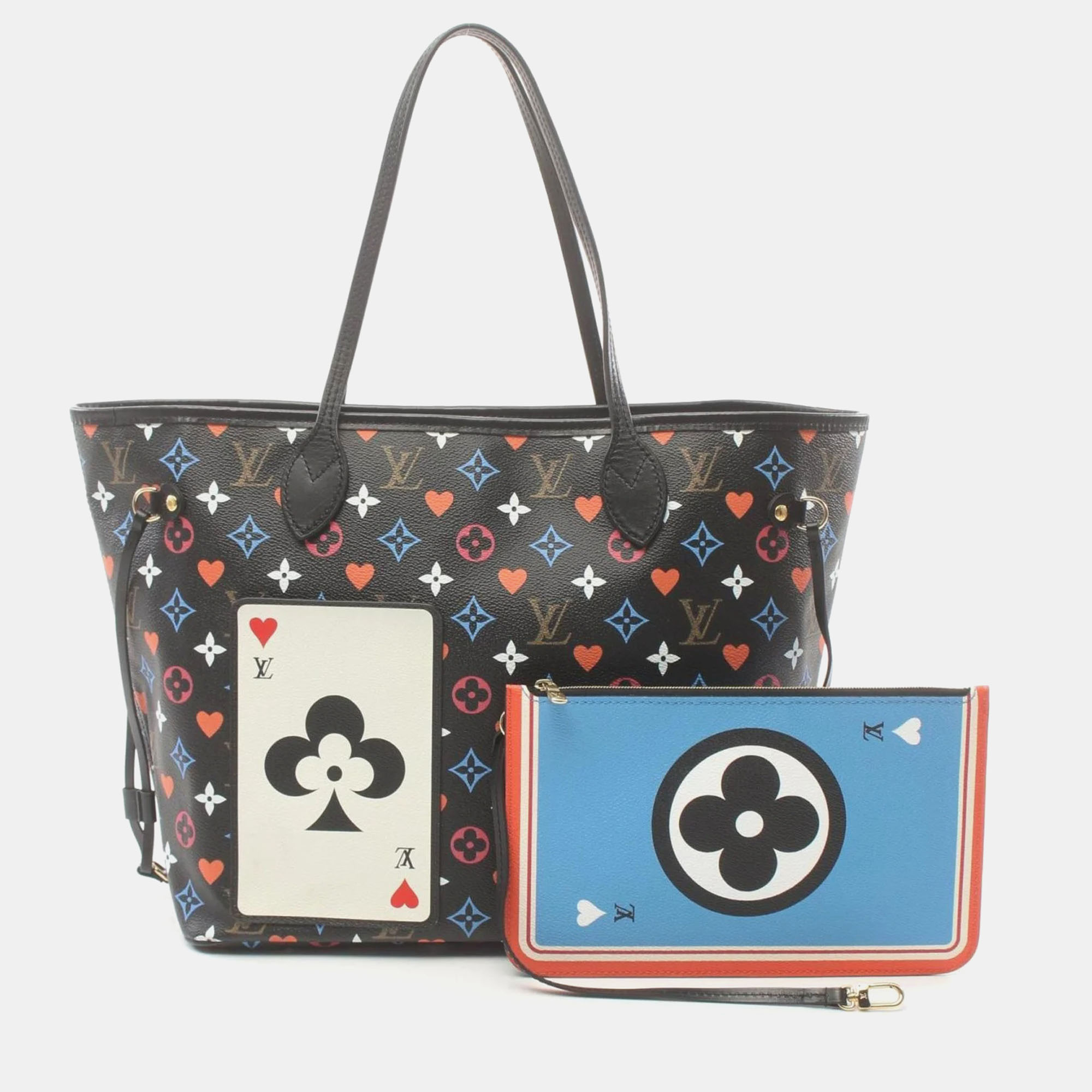 Louis Vuitton Black Multicolor Monogram Coated Canvas Game On Neverfull MM Tote Bag 