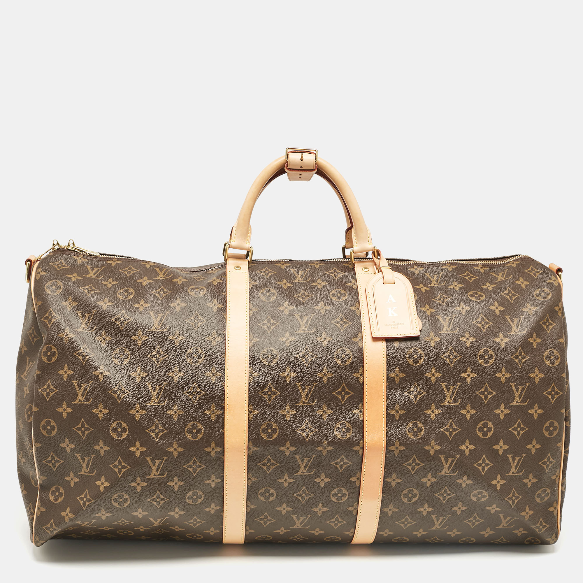 

Louis Vuitton Monogram Canvas Keepall Bandouliere 60 Bag, Brown