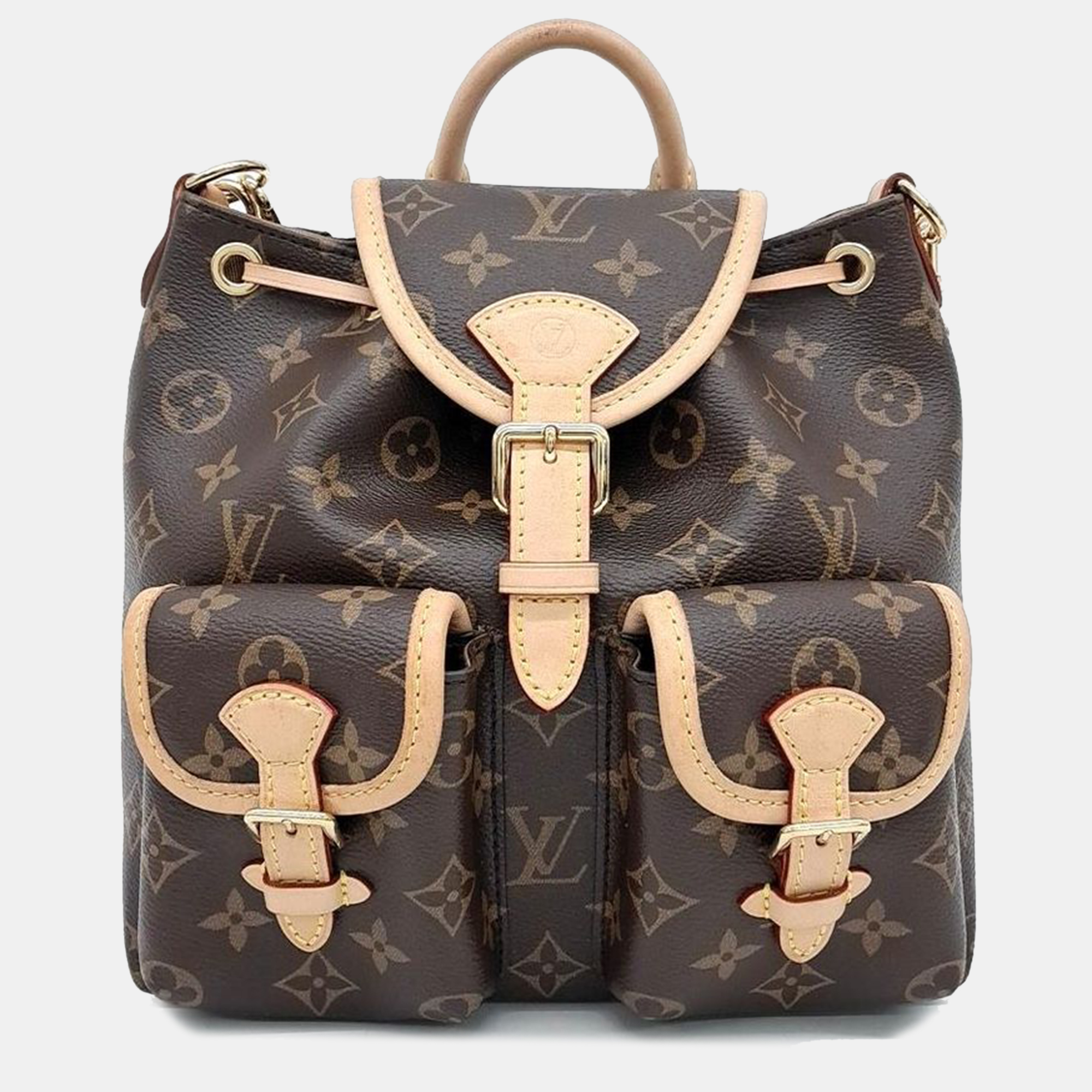 Pre-owned Louis Vuitton Excursion Backpack Pm In Brown