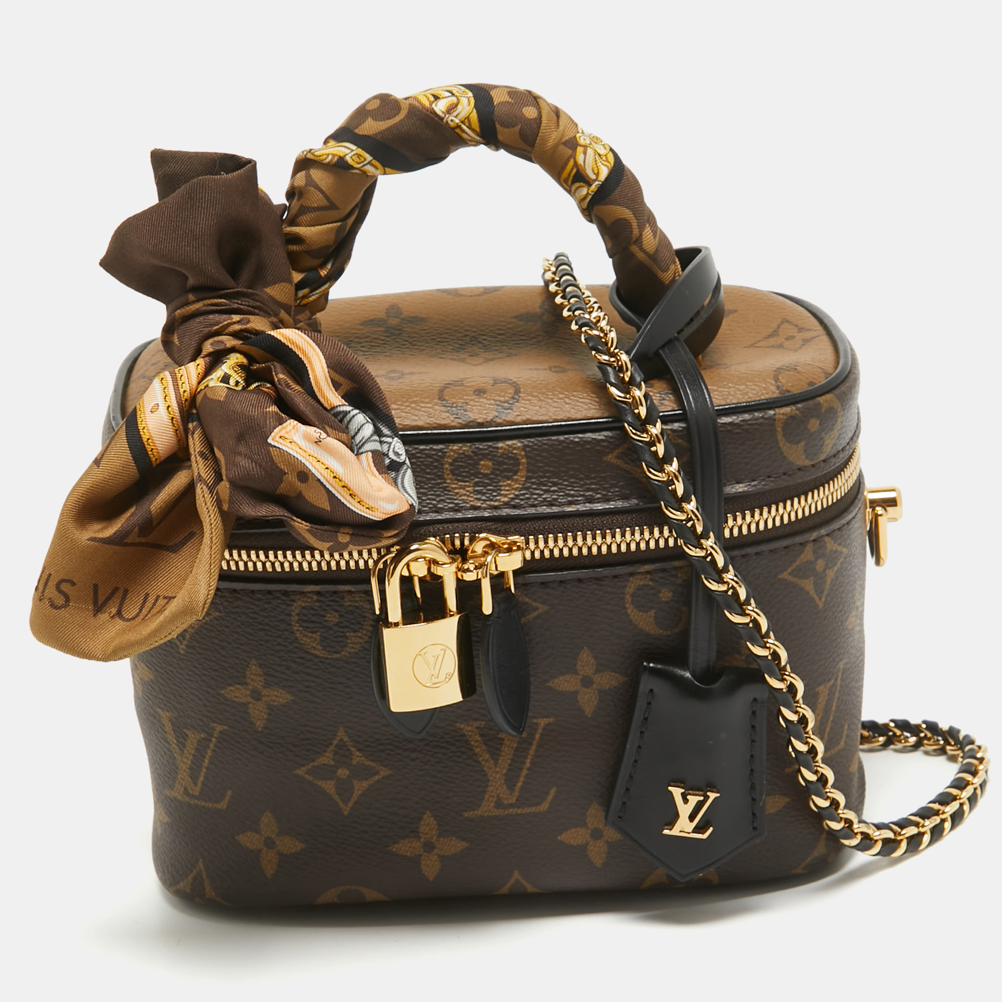 

Louis Vuitton Monogram Reverse Canvas Vanity PM Bag, Brown