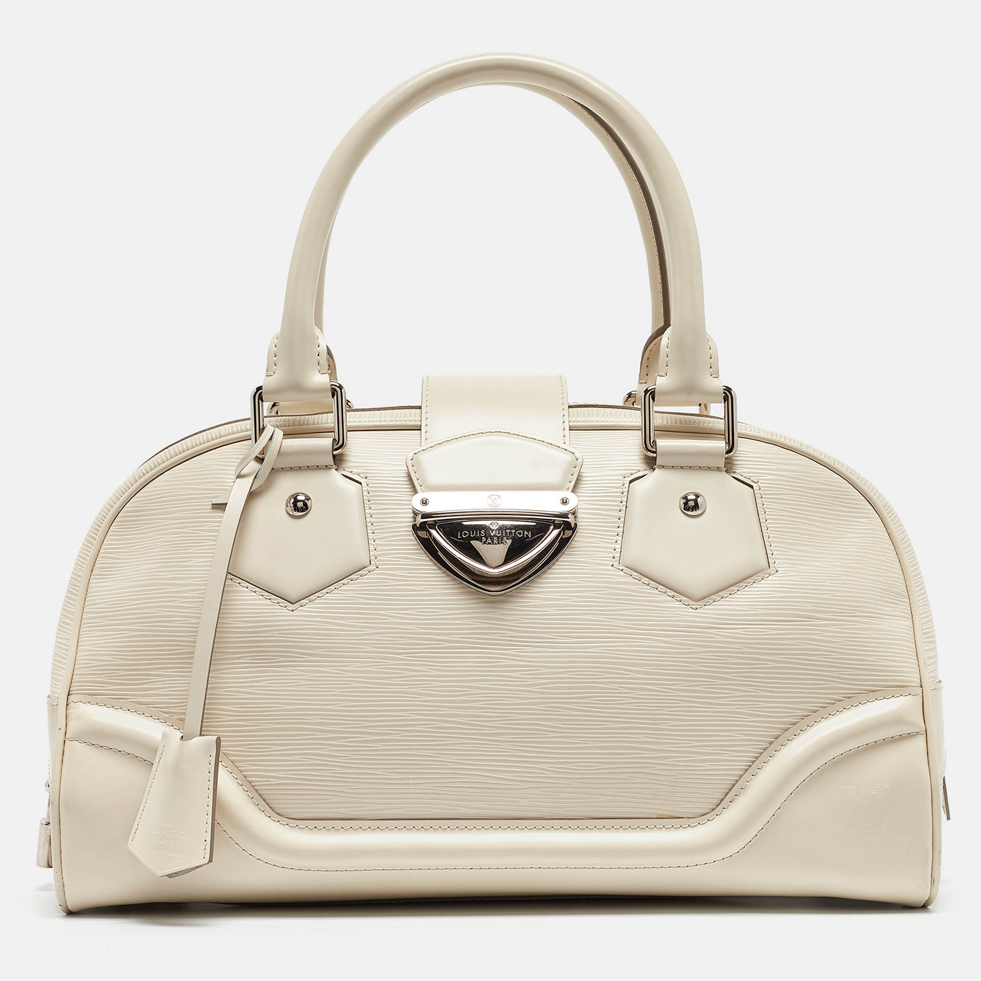 

Louis Vuitton Ivory Epi Leather Montaigne GM Bag, White