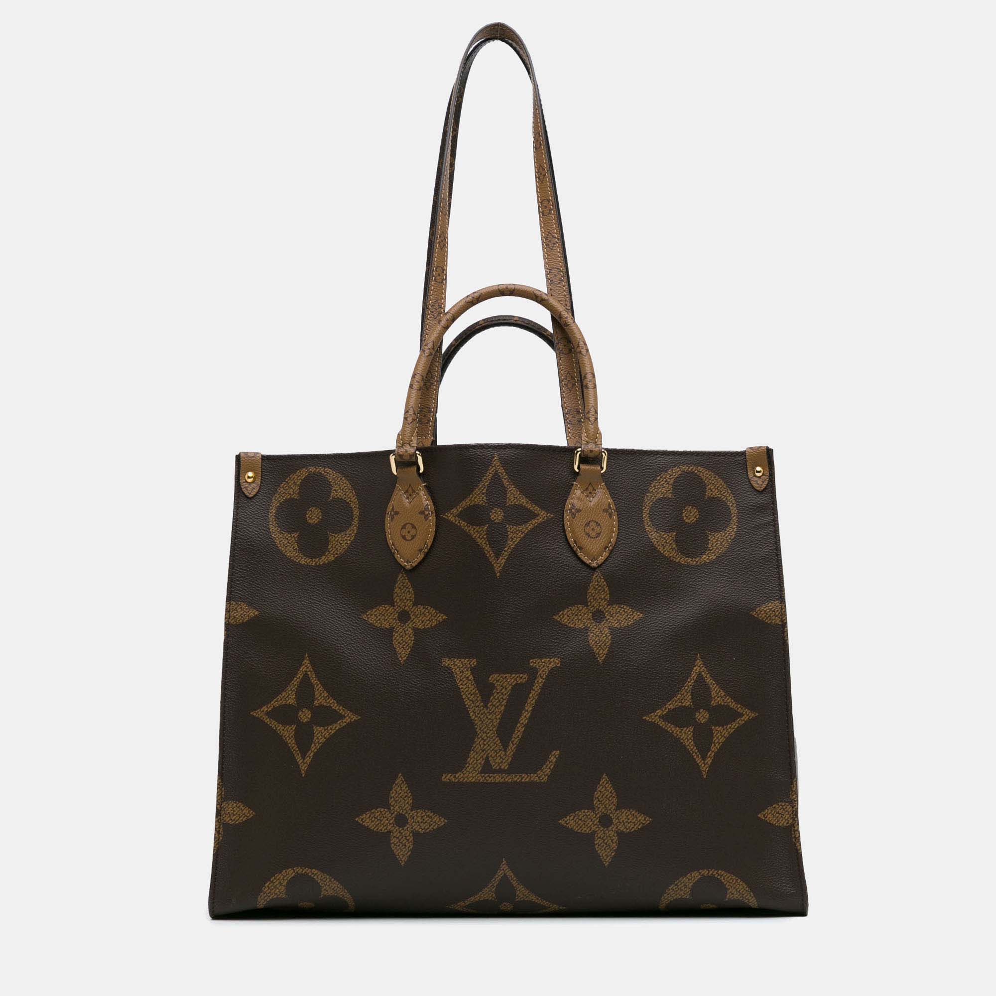 

Louis Vuitton Monogram Reverse Giant OnTheGo GM, Brown