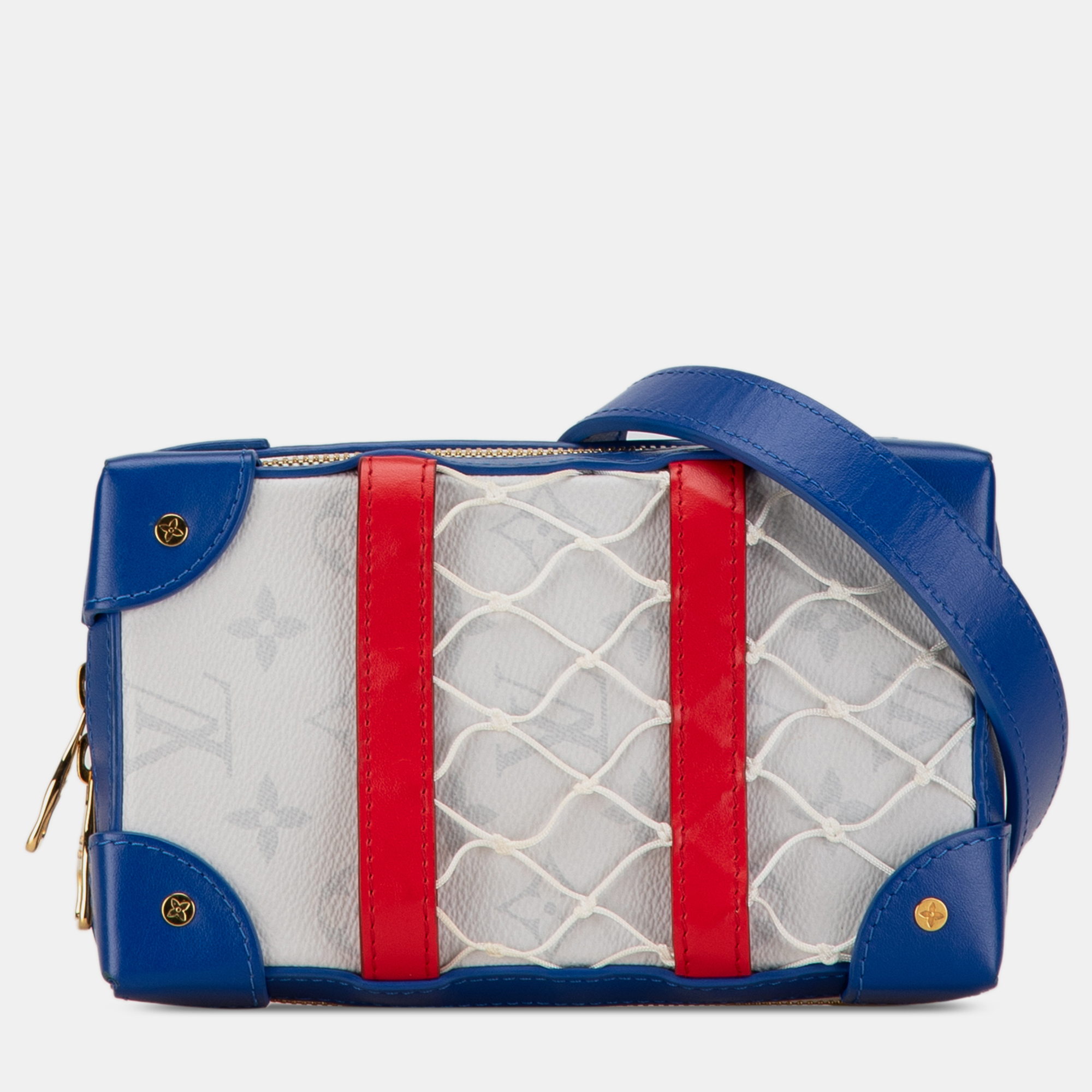 

Louis Vuitton Multicolor NBA Monogram Soft Trunk Phone Bag, Blue