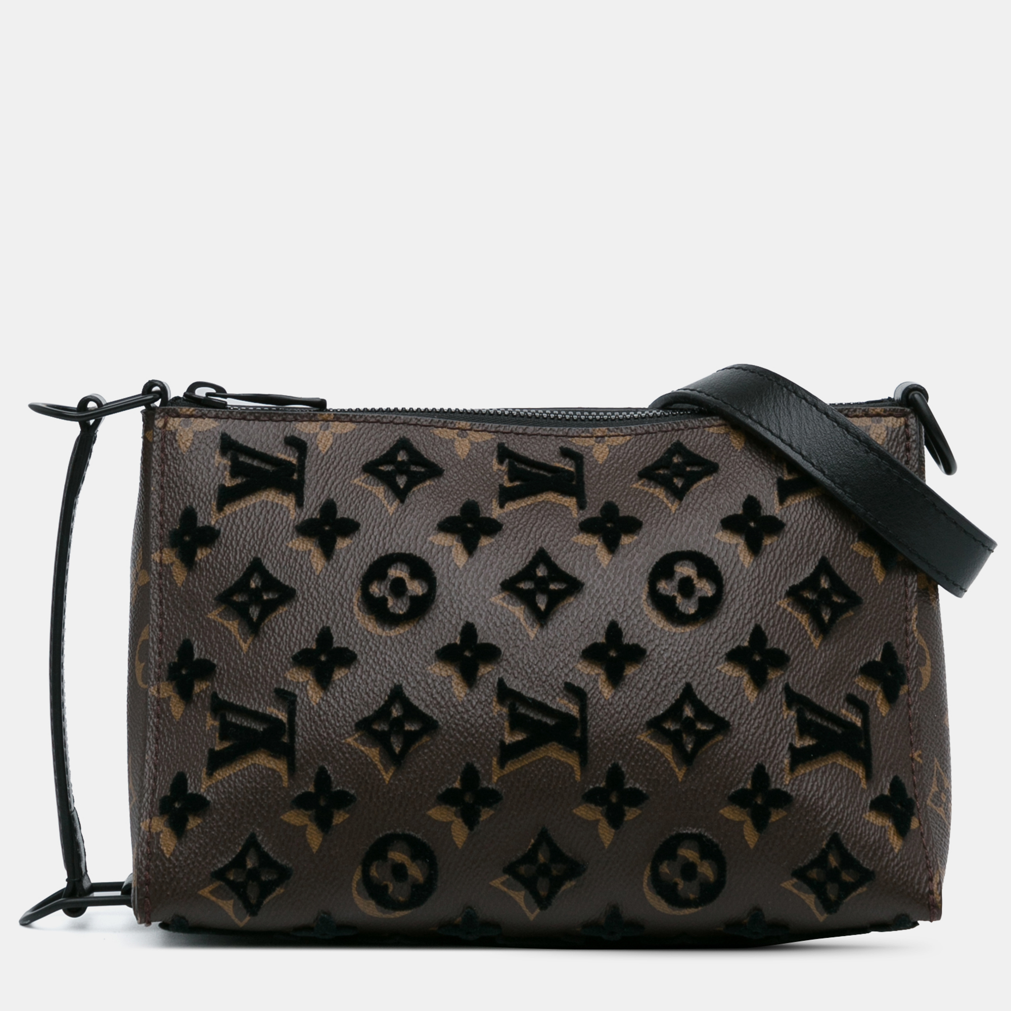 

Louis Vuitton Brown Monogram Tuffetage Triangle Messenger Bag