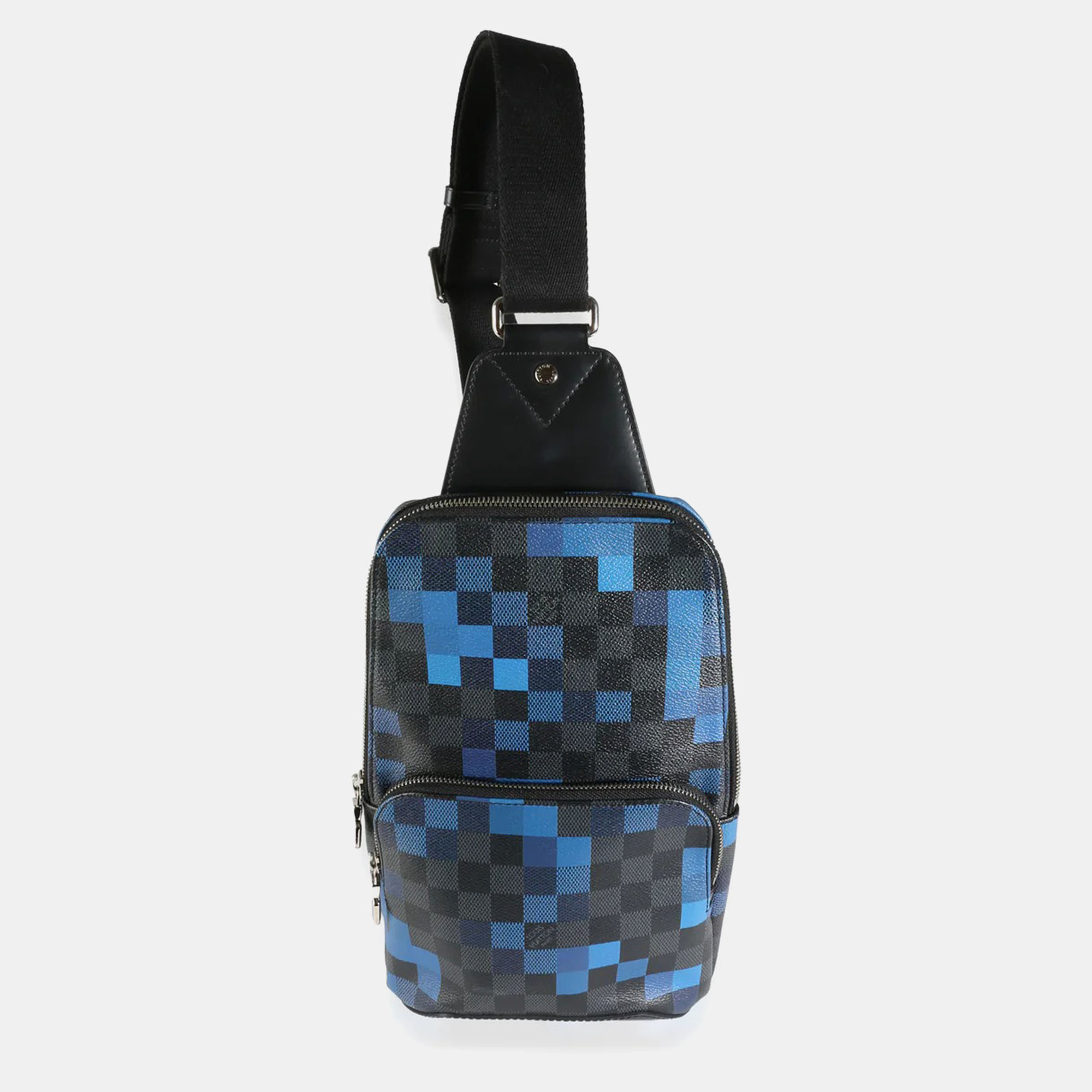 

Louis Vuitton Blue/Black Limited Edition Damier Graphite Pixel Avenue Sling Bag