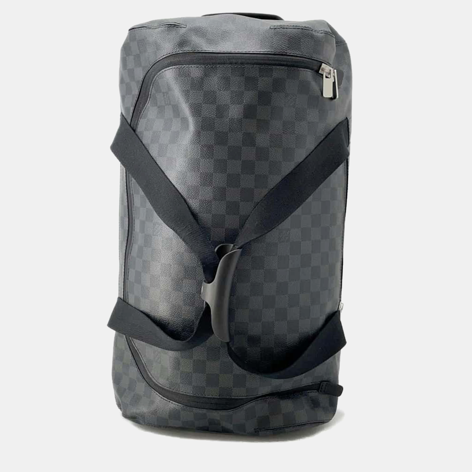 

Louis Vuitton Black Damier Graphite 55 Horizon Soft Duffle Bag, Grey