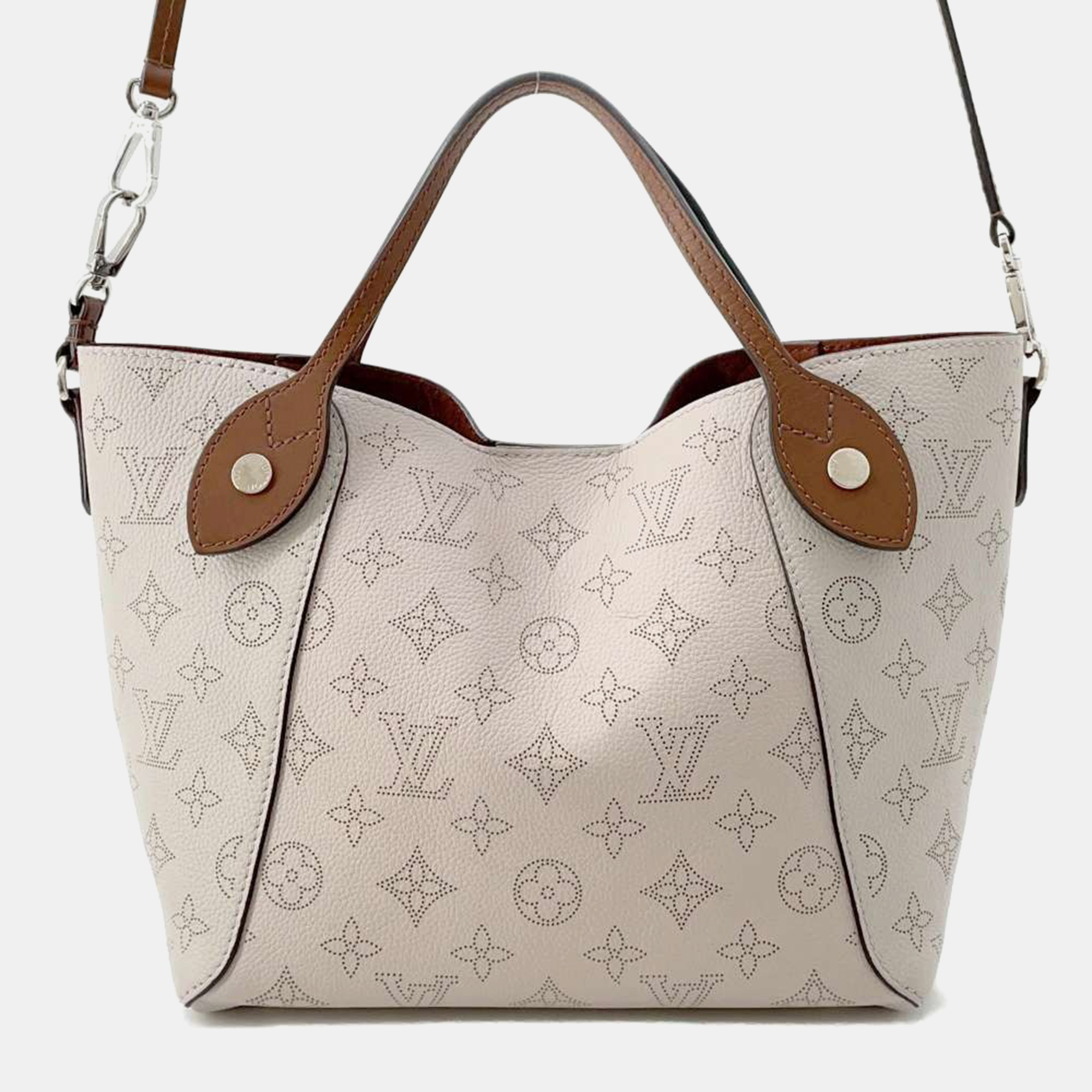 

Louis Vuitton Beige/Brown Monogram Mahina Hina PM Tote Bag