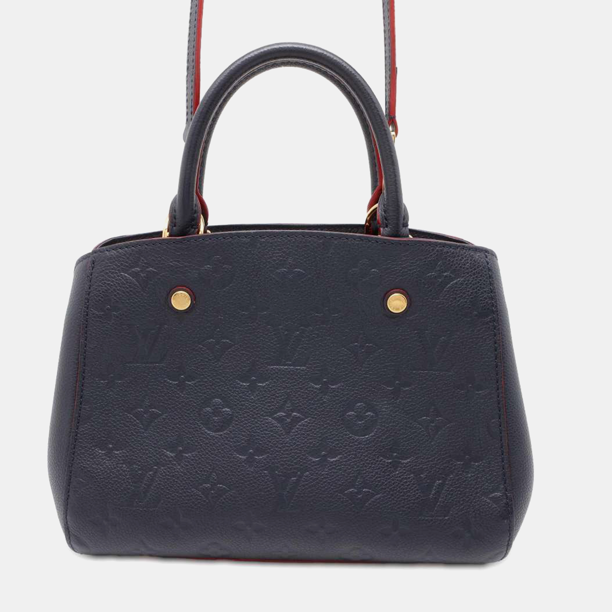 

Louis Vuitton Marine Rouge Monogram Empreinte Montaigne BB Tote Bag, Black