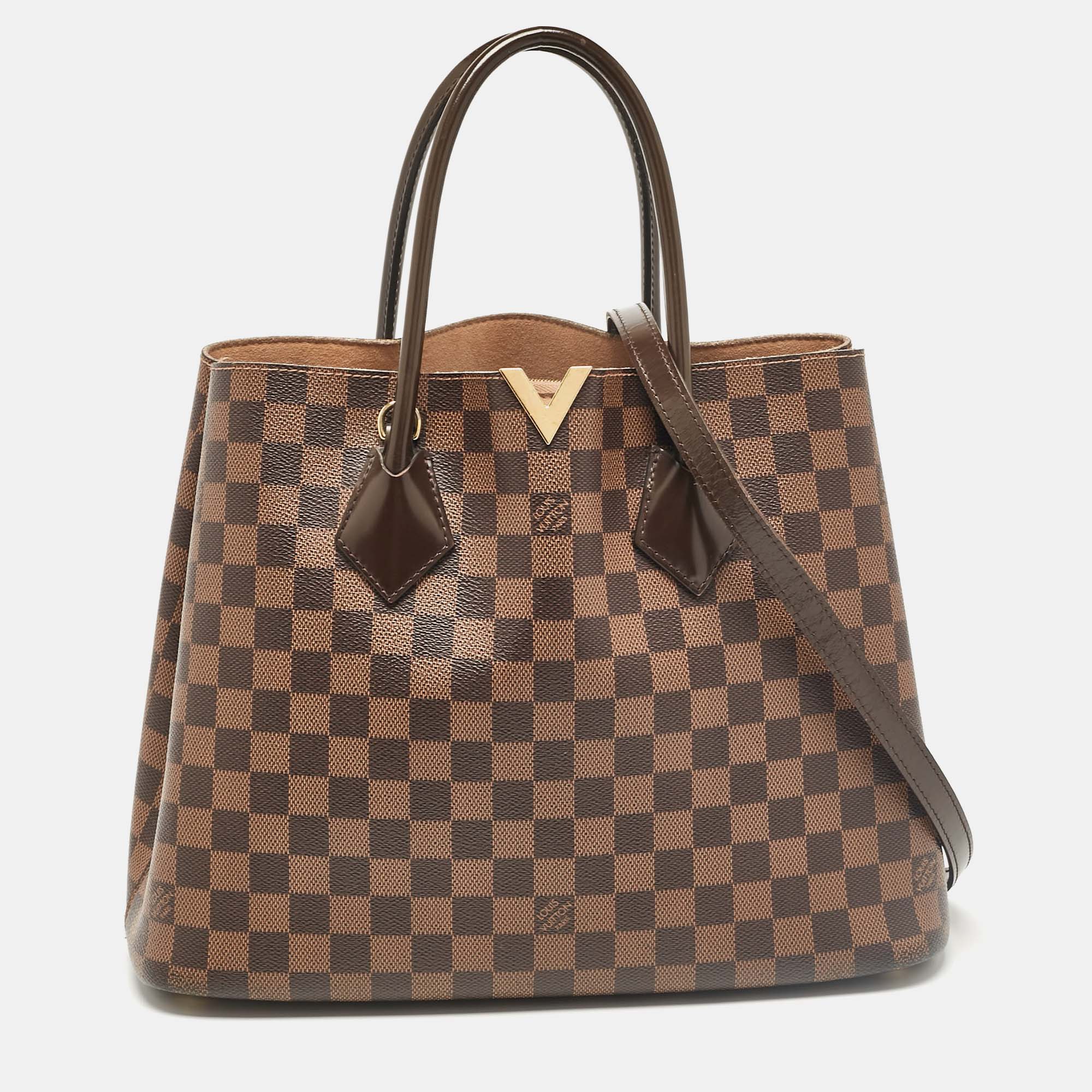 

Louis Vuitton Damier Ebene Canvas Kensington V Bag, Brown