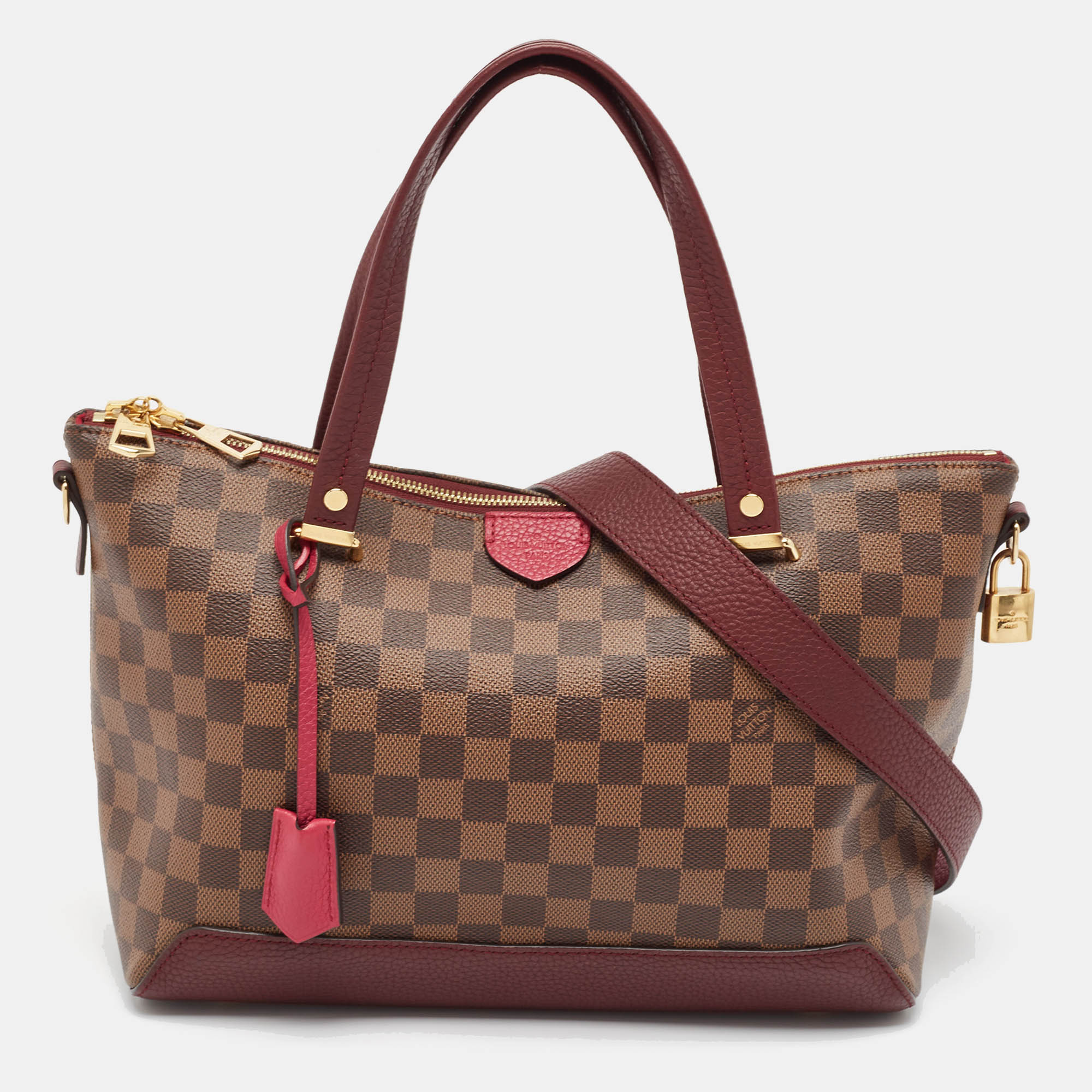 

Louis Vuitton Fuchsia Damier Ebene Canvas Hyde Park Bag, Pink