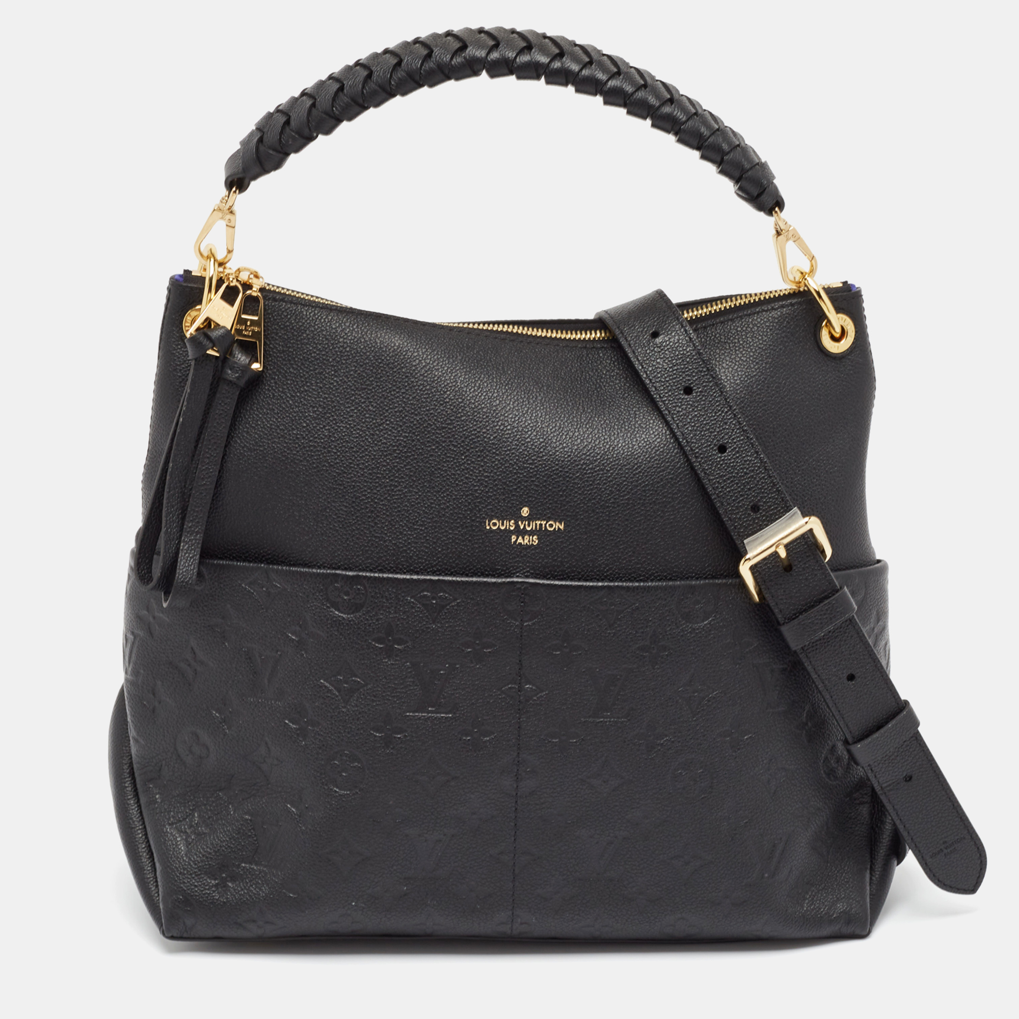 

Louis Vuitton Black Monogram Empreinte Leather Maida Bag