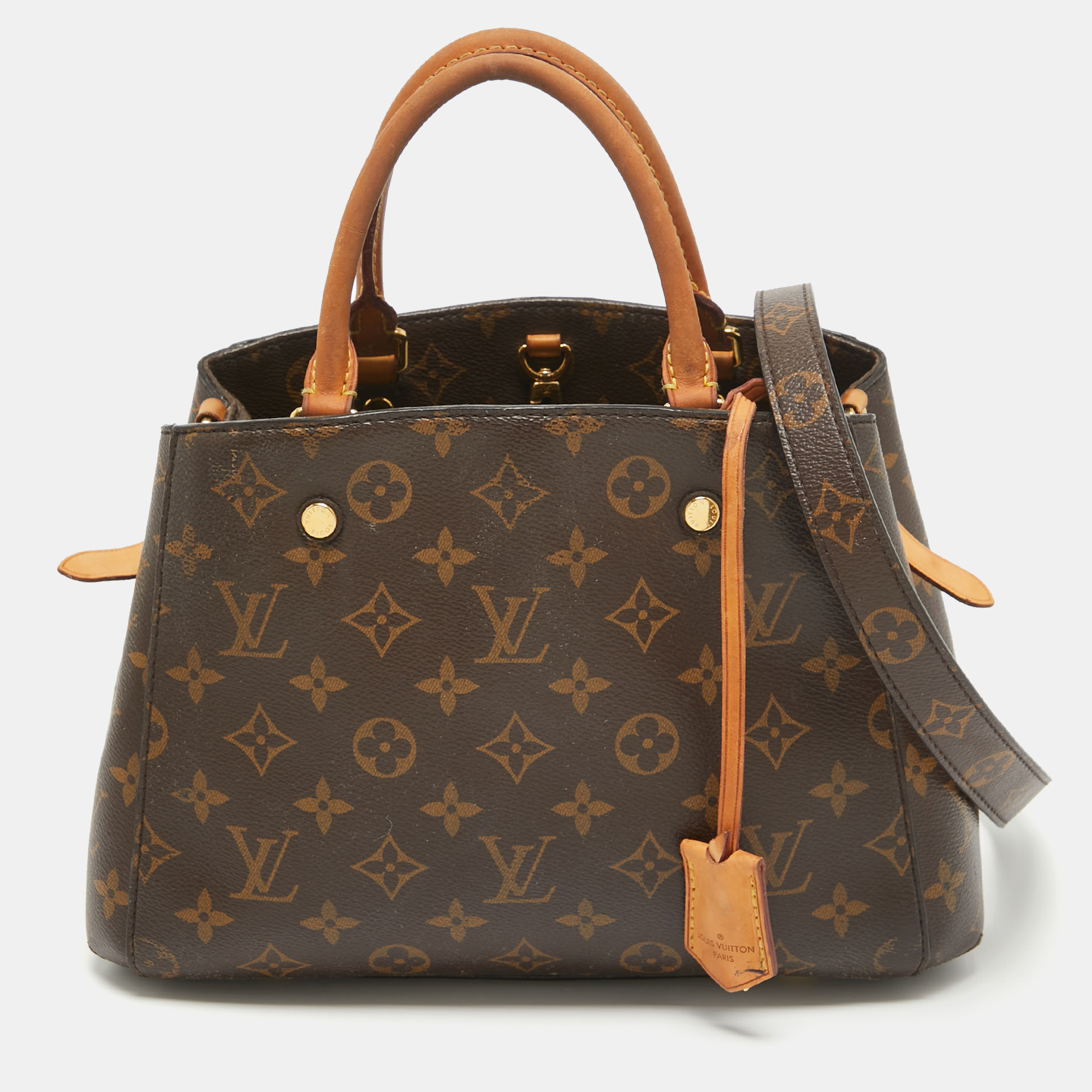 

Louis Vuitton Monogram Canvas and Leather Montaigne BB Bag, Brown