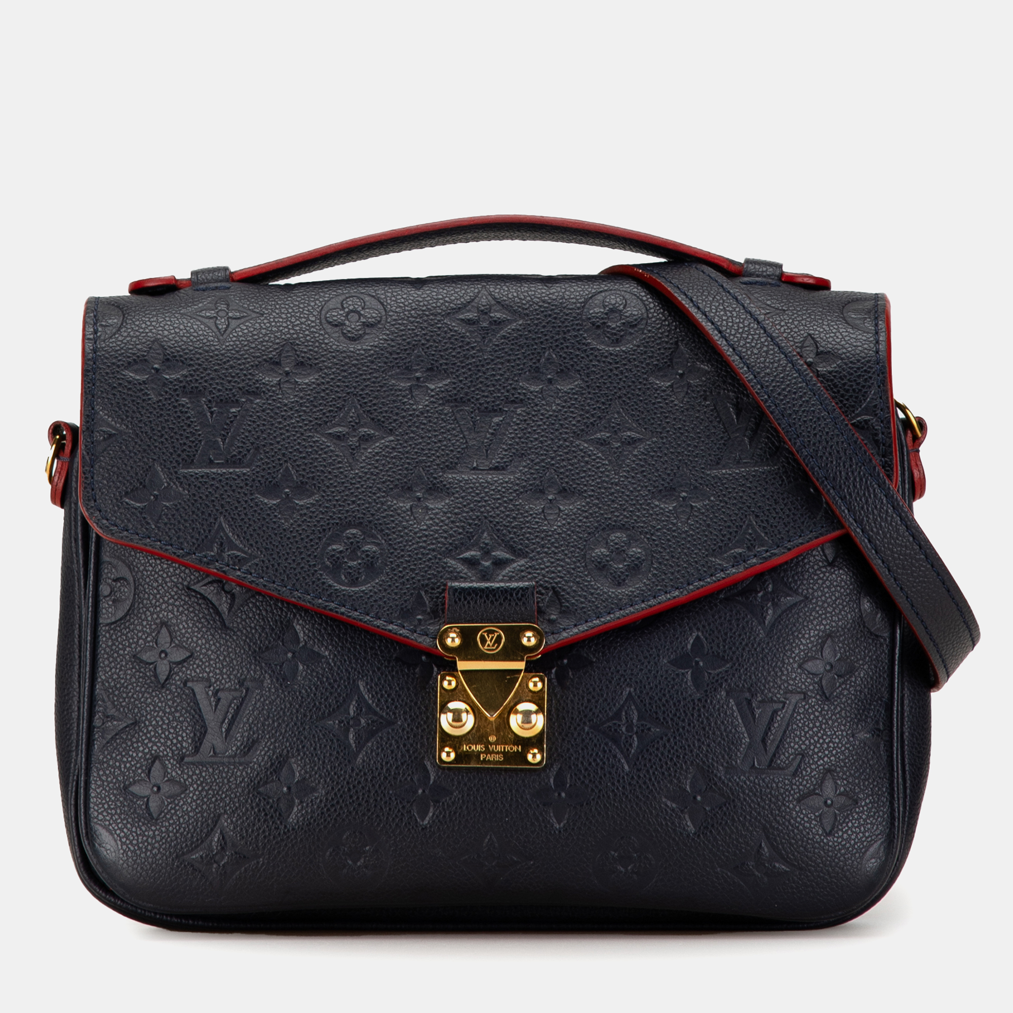 

Louis Vuitton Monogram Empreinte Pochette Metis, Navy blue