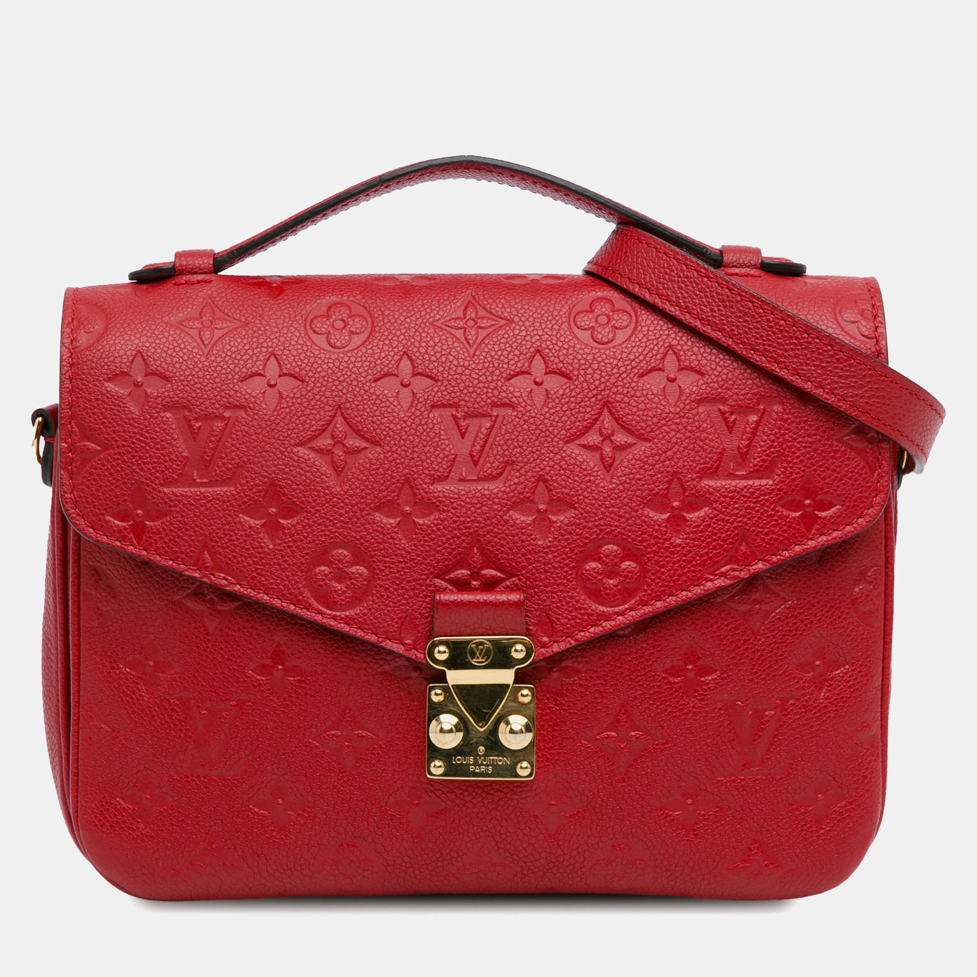 

Louis Vuitton Monogram Empreinte Pochette Metis, Red