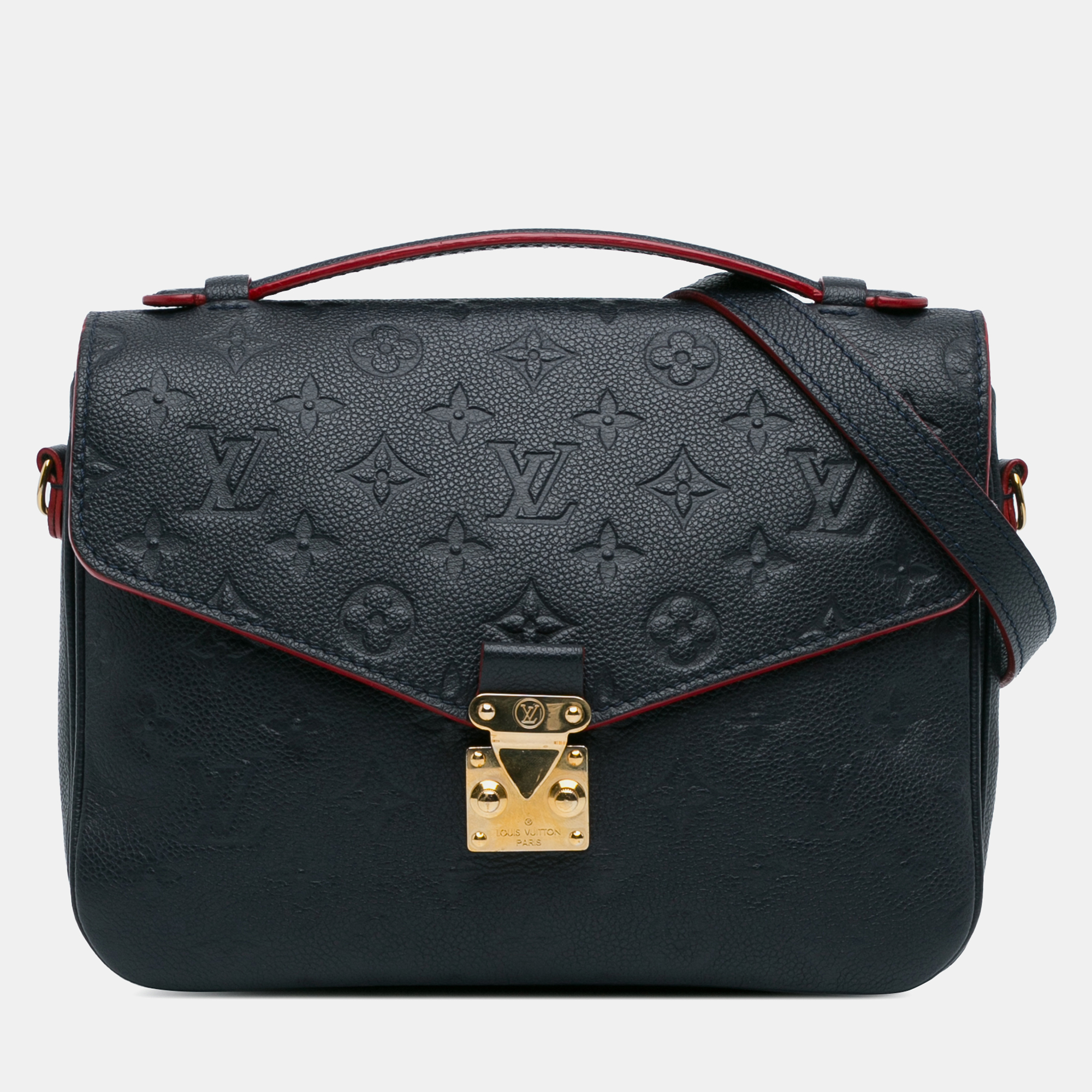 

Louis Vuitton Monogram Empreinte Pochette Metis Bag, Navy blue