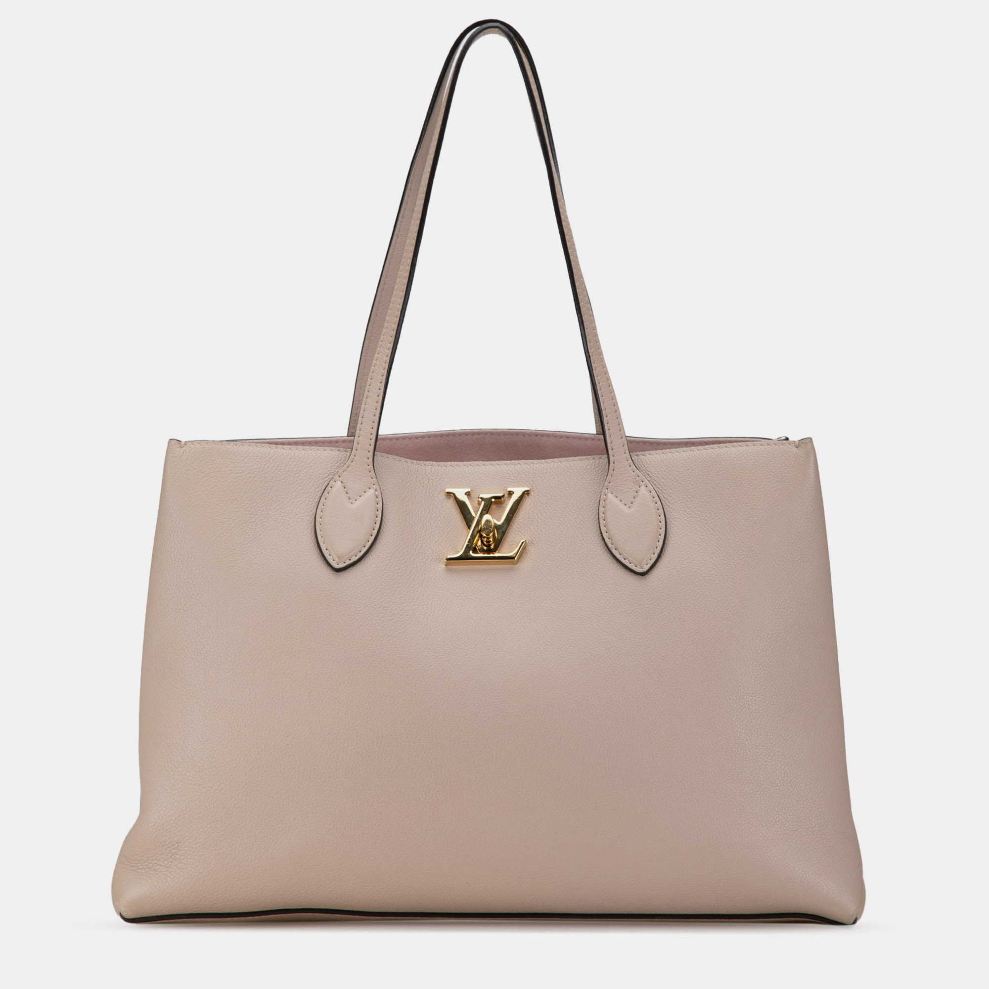 

Louis Vuitton Pink Tone Leather Locke Shopper Bag