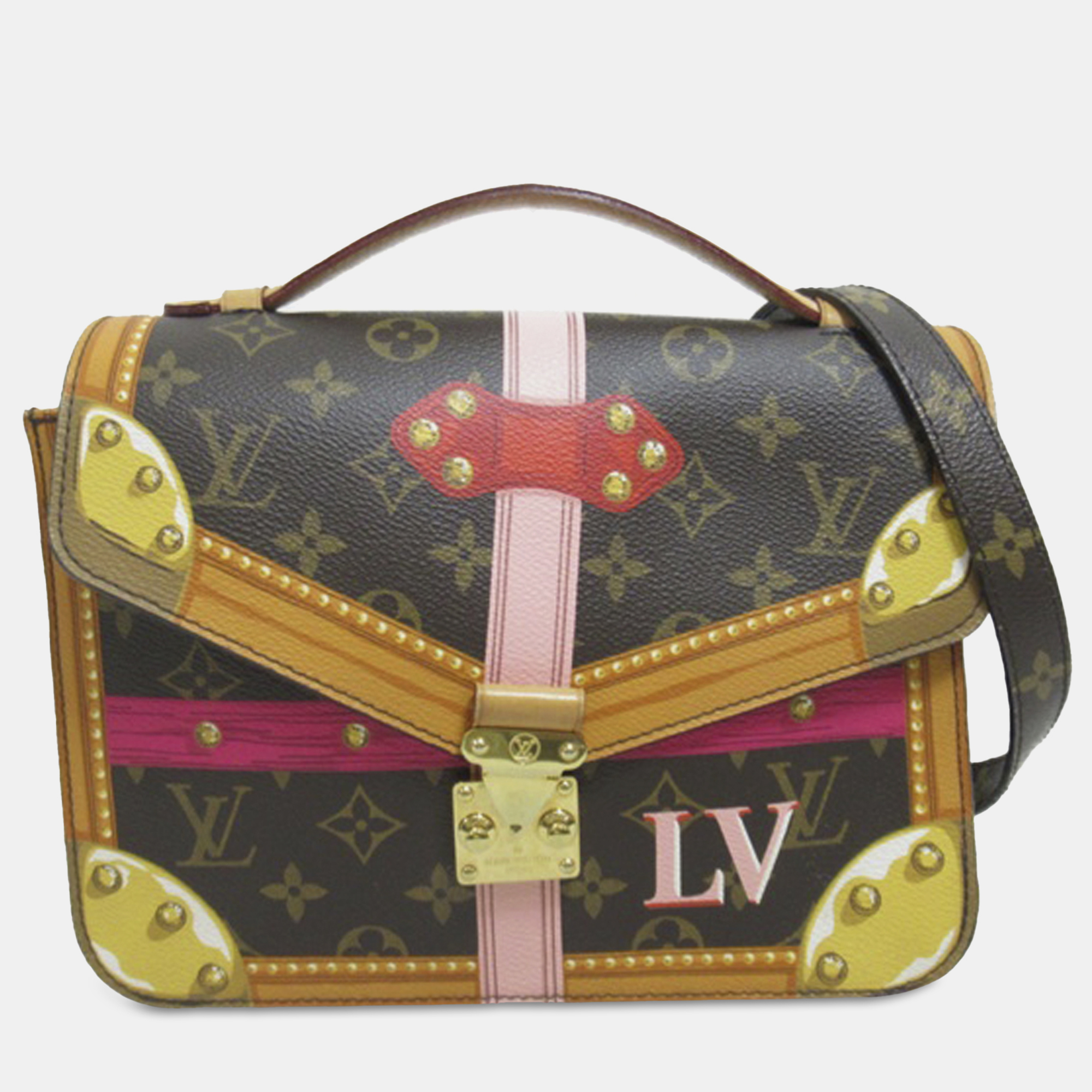 

Louis Vuitton Monogram Summer Trunk Pochette Metis, Brown