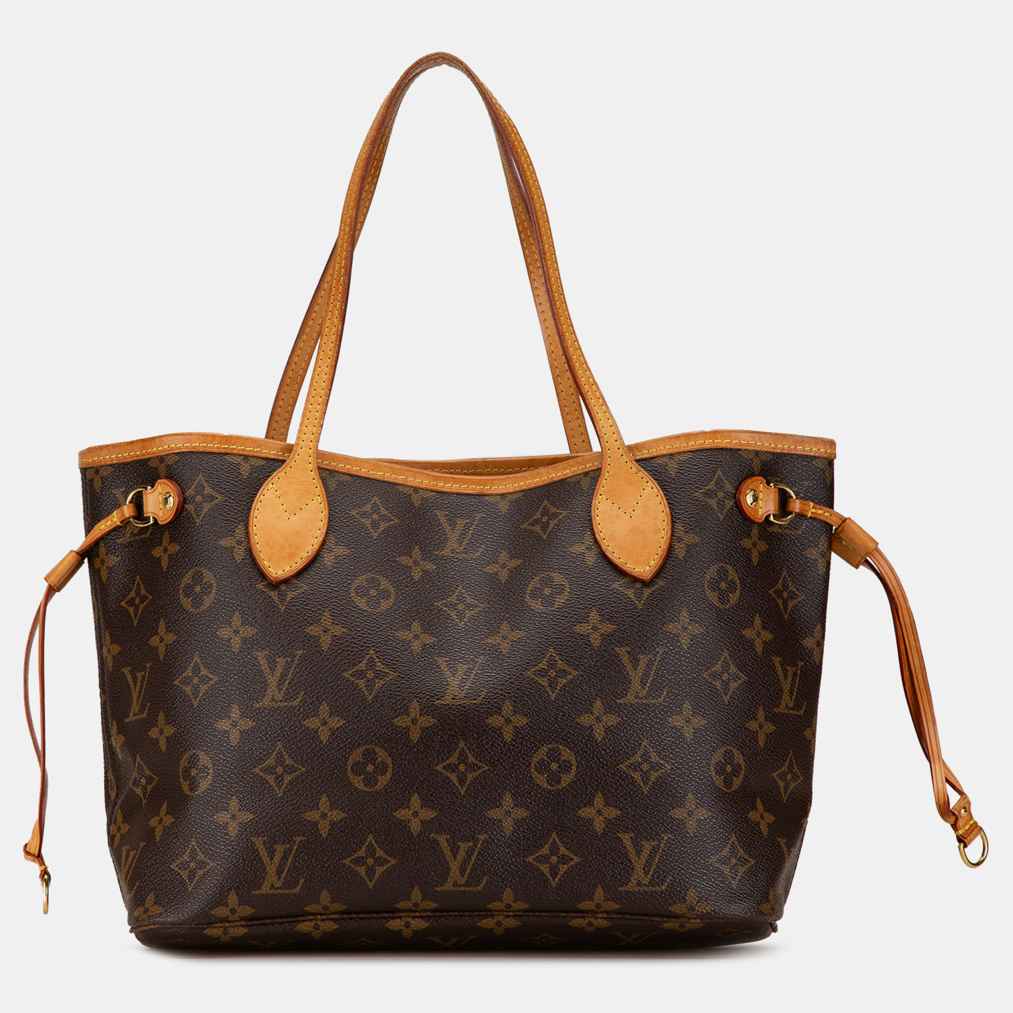 Pre-owned Louis Vuitton Monogram Neverfull Pm In Brown